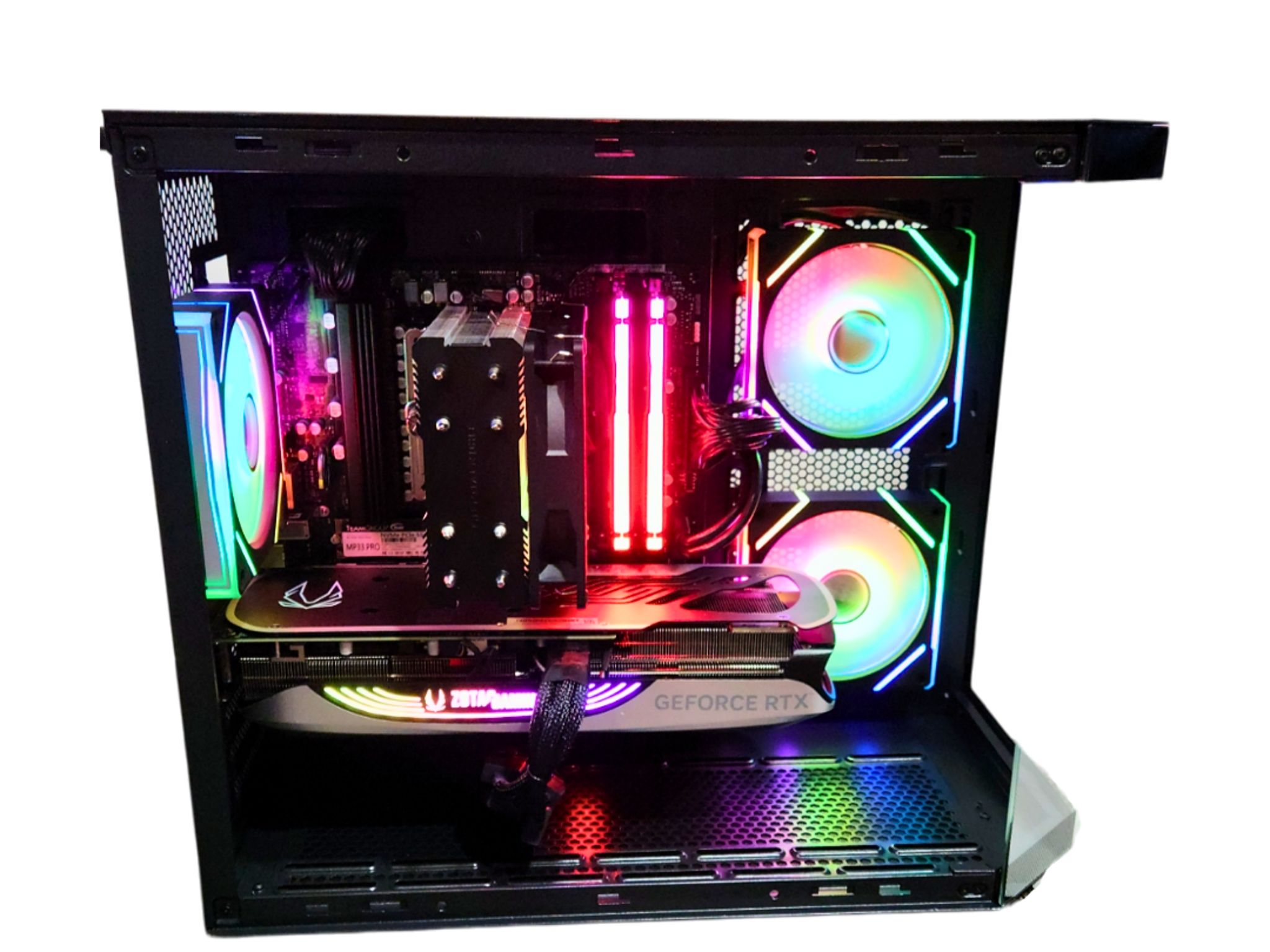 ➕️Amplify🦾: RTX 4070 | Ryzen 7500F | 32GB DDR5 RAM | 1TB SSD | 4 RGB Fans | Black Gaming PC