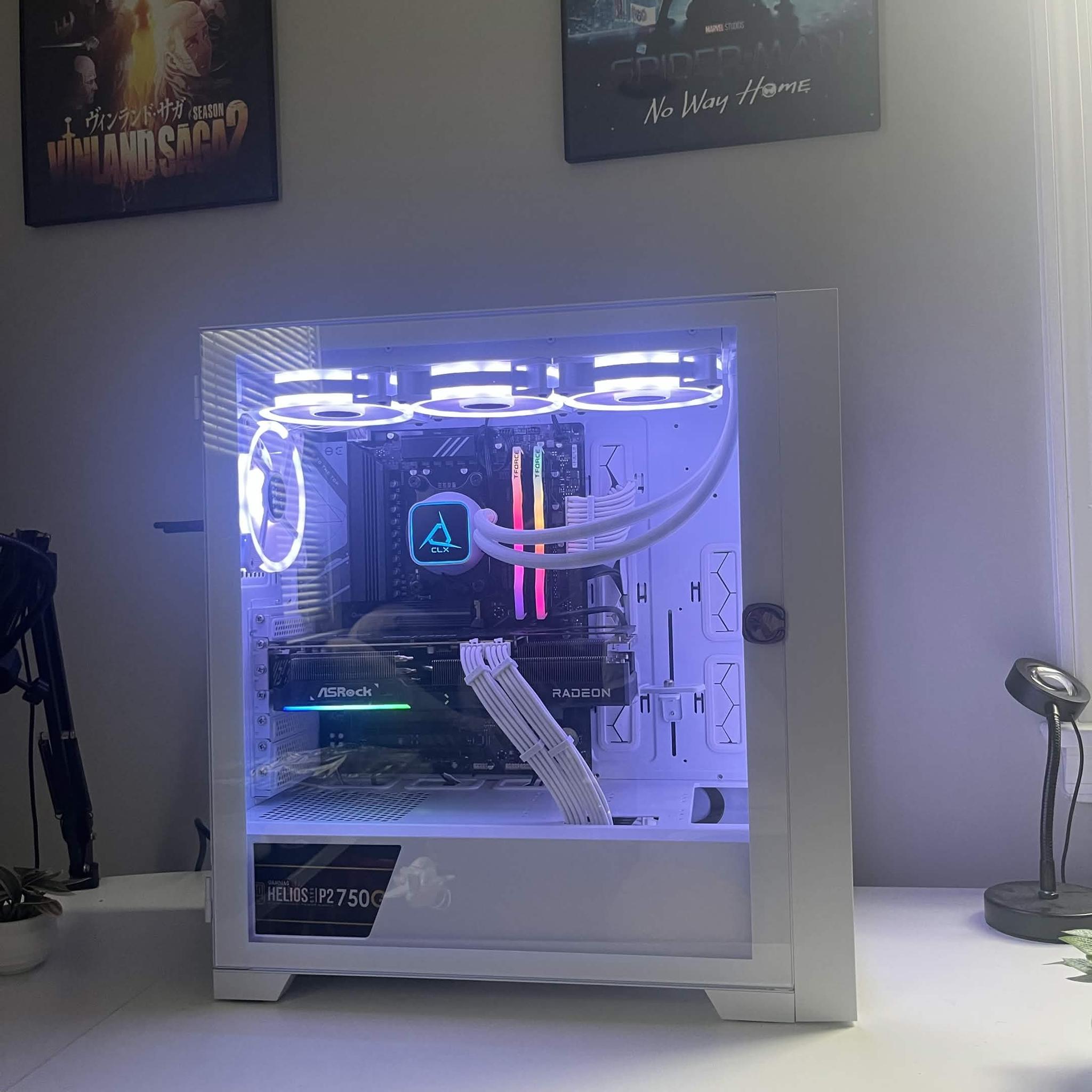 🖥️ RX 9070 XT | Ryzen 9 9900x | 32gb DDR5 Ram | 2TB Gen 4 m.2 | Water Cooled White Gaming PC