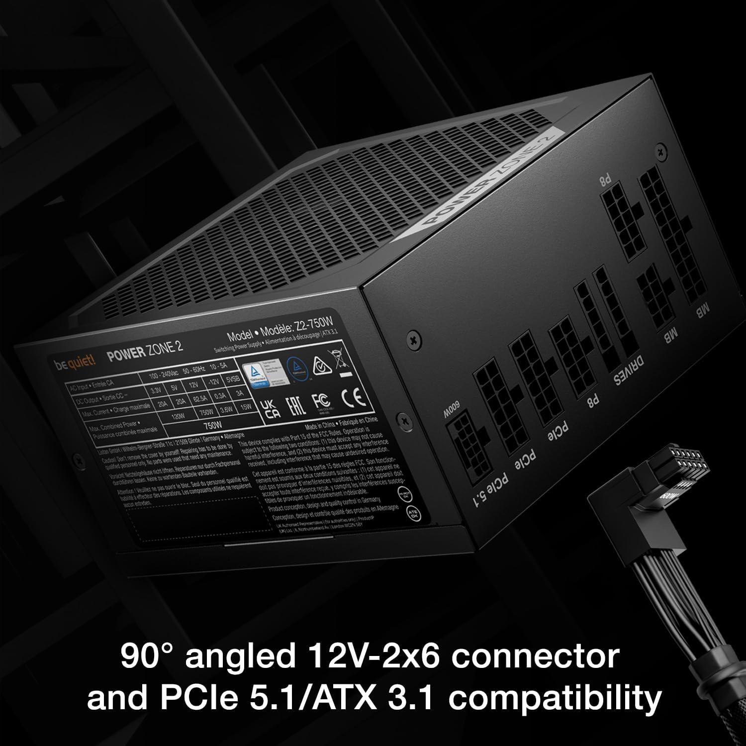 be quiet! Power Zone 2 750W ATX 3.1 80 Plus Platinum Power Supply