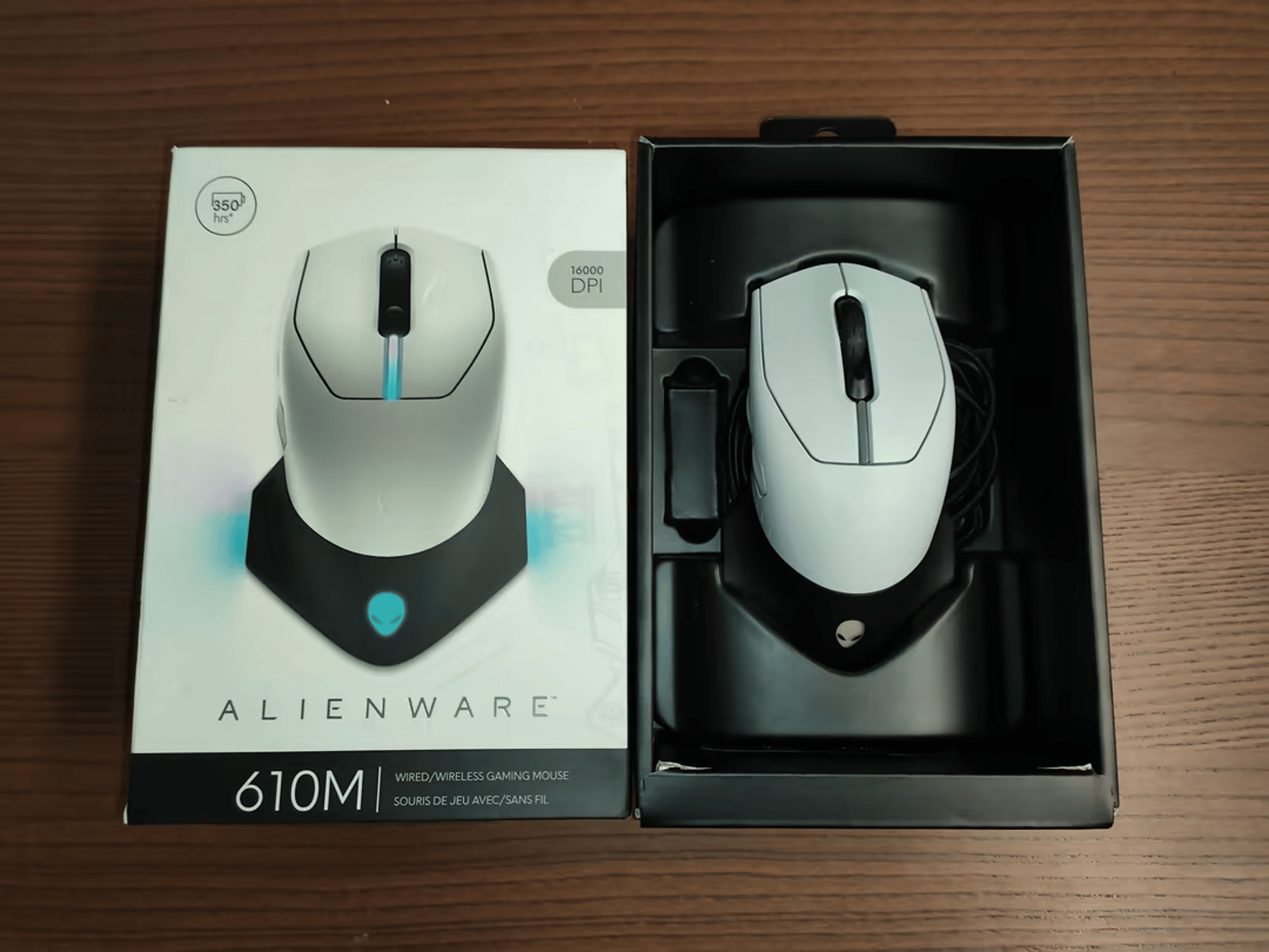 Alienware 610M Wired/Wireless Gaming Mouse 16000 DPI 350hr Battery
