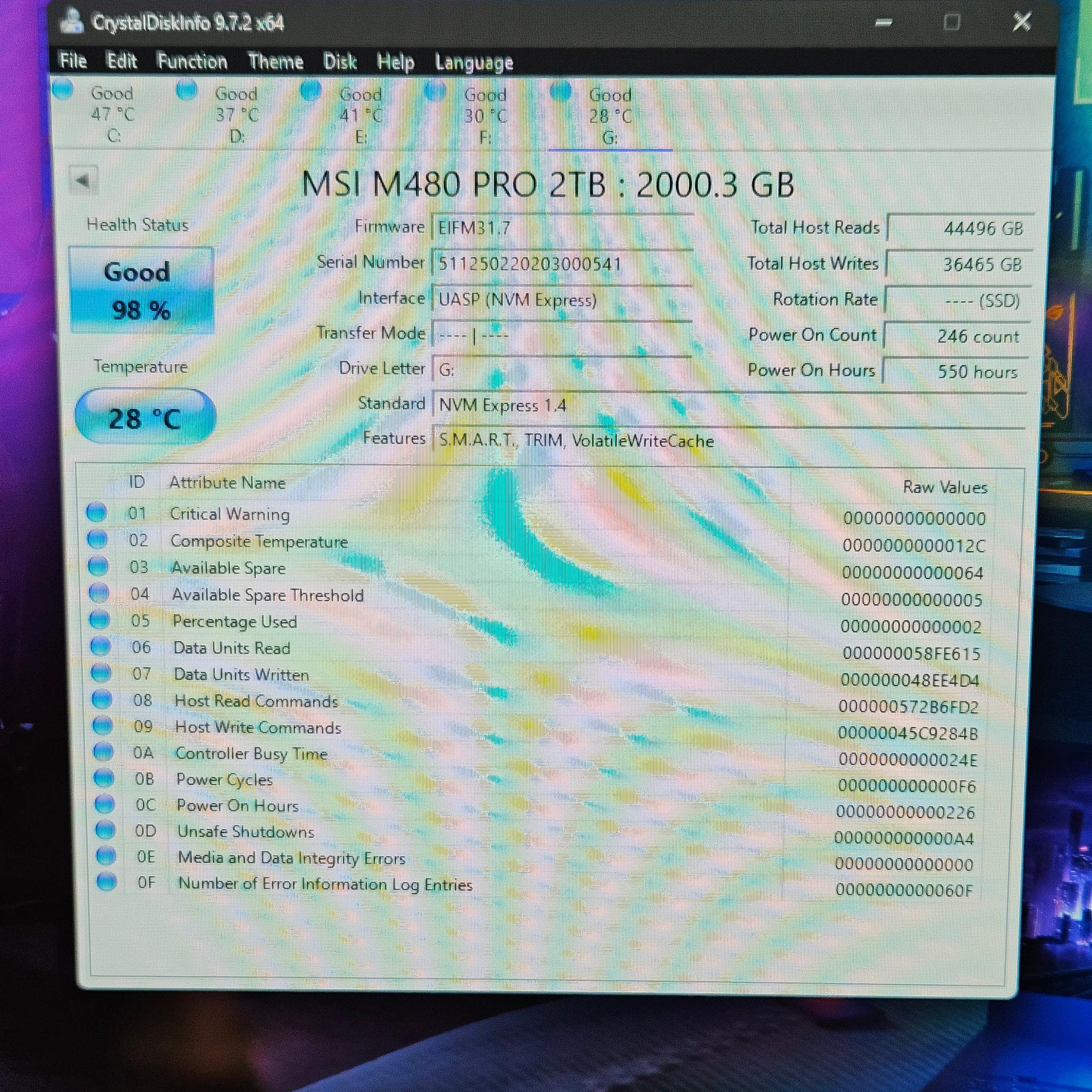 MSI M480 Pro 2TB NVME SSD with DRAM and Heatsink
