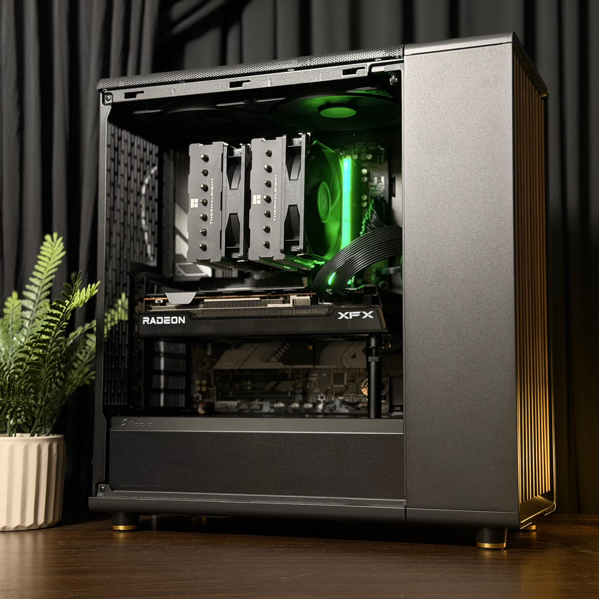 High-End Stealth PC | Ryzen 7 9700X / 64GB 6000MHz Memory / RX 7800XT / 2TB NVME SSD / 1TB HDD