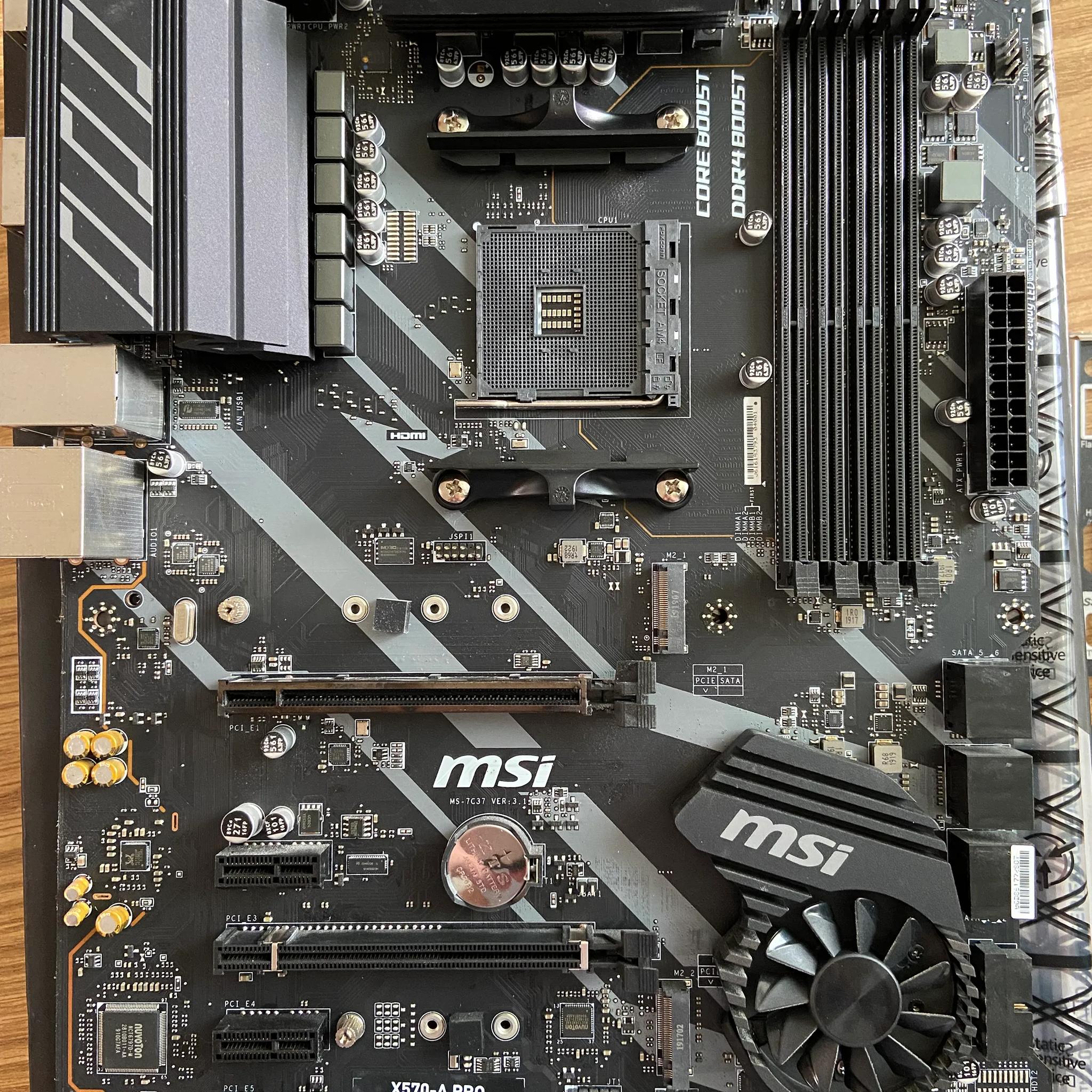 BUNDLE MSI X570-A PRO Motherboard, AMD Ryzen 5 3600 (w/ Stock Cooler), Corsair 16GB DDR4 3000MHZ RAM