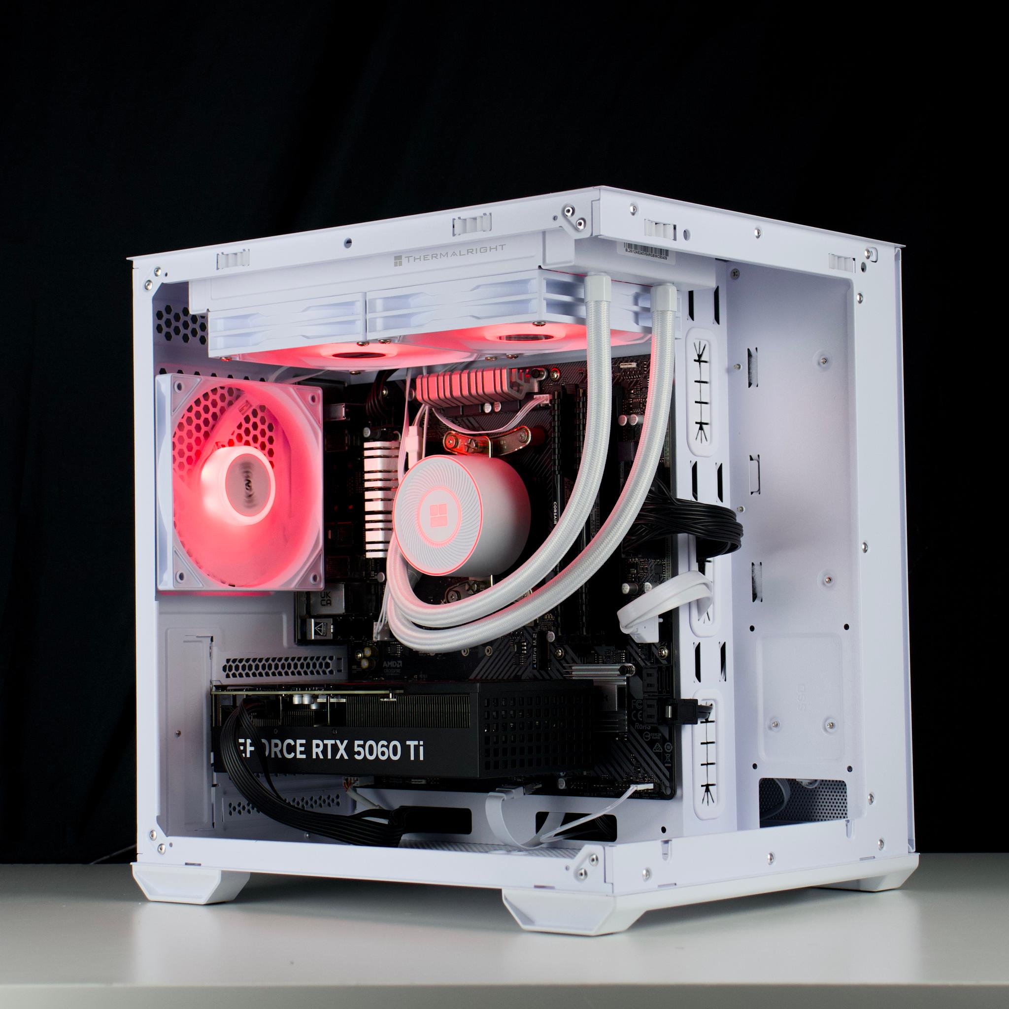 🧊❄️🧊 White Gaming PC – RTX 5060 TI, Ryzen 7 5700X, 32GB RAM, 1TB SSD - WiFi 🧊❄️🧊
