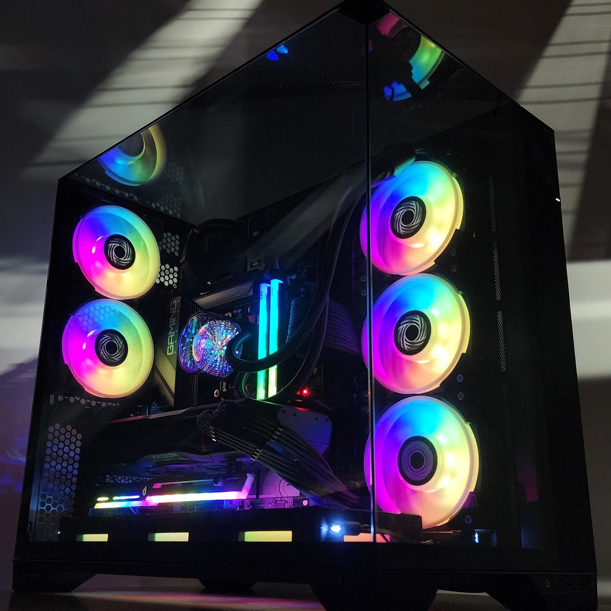 Gaming PC Ryzen 9 9900X 32GB RAM 2TB SSD RX 7900 XTX 24GB Windows 11 Computer