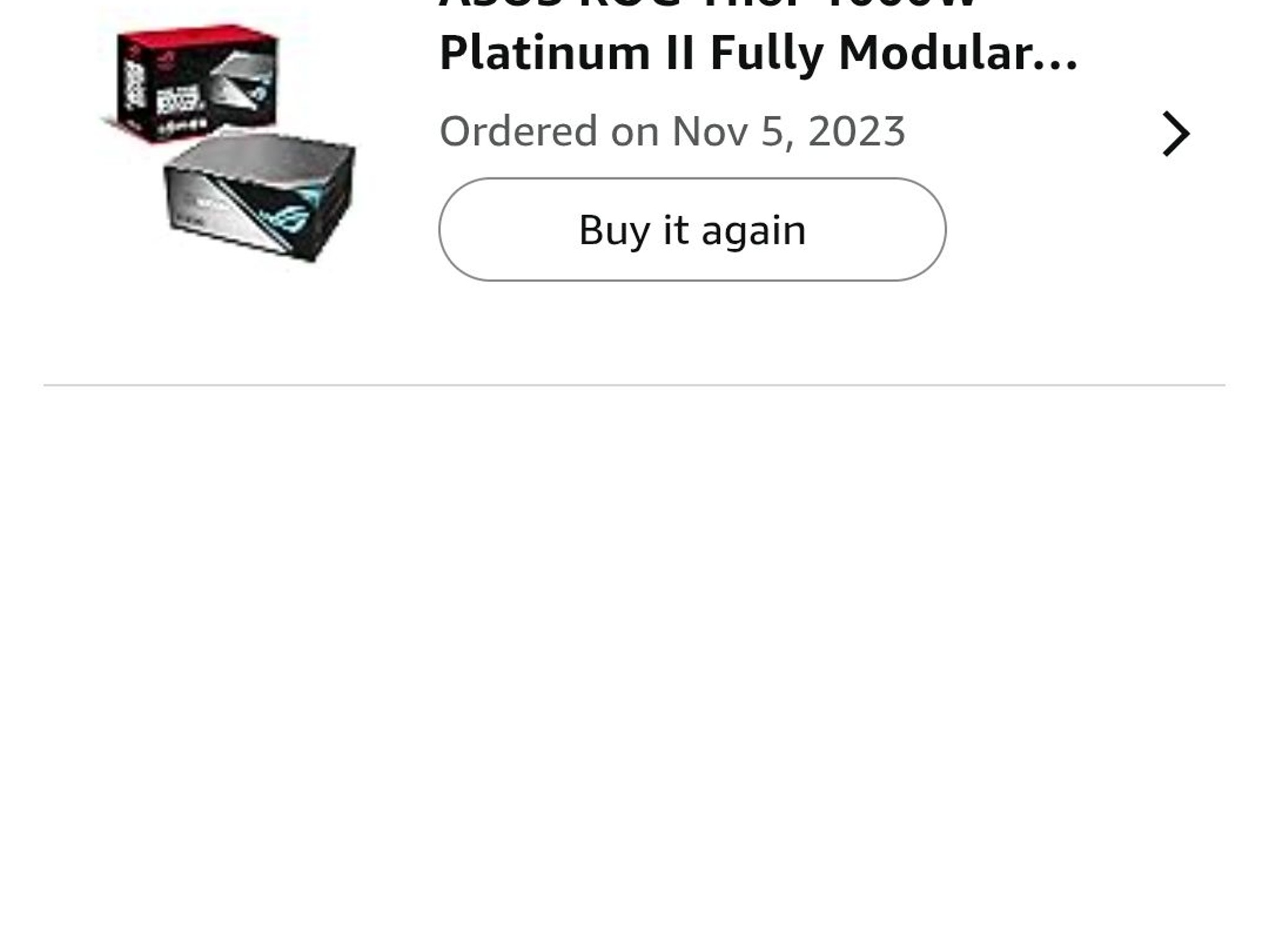 ASUS ROG Thor 1000W Platinum II Fully Modular Power Supply with 1000W, 80+ Platinum