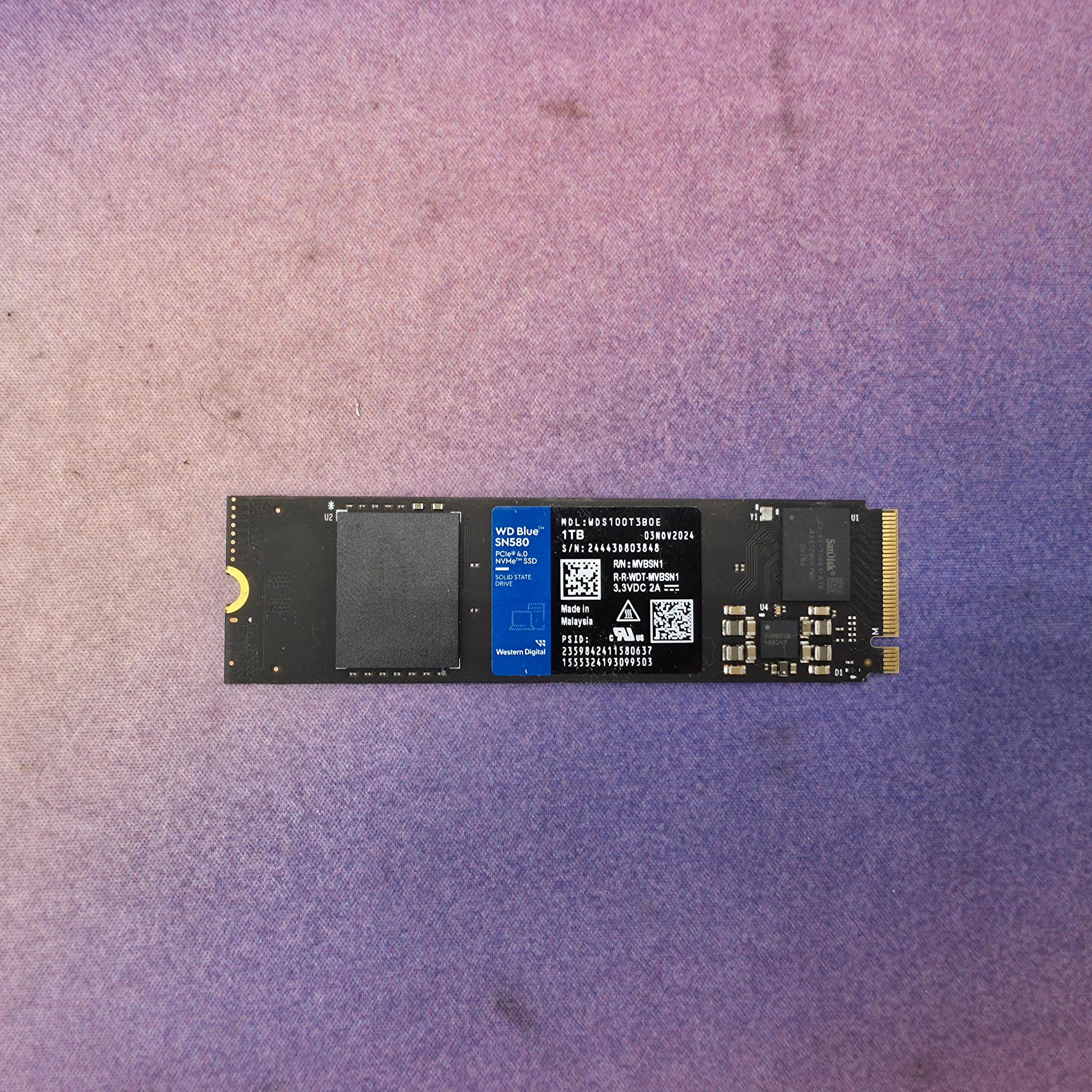 WD Blue SN580 1TB NVME 4.0 SSD