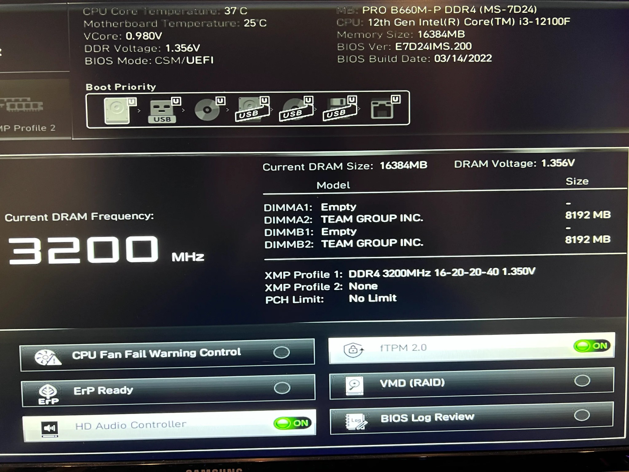 Gaming 1080p PC i3-12100f Rx 6600XT 16GB RAM DDR4 500GB SSD