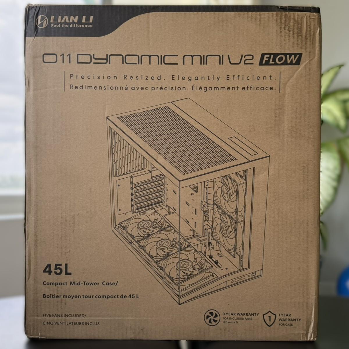 Lian Li O11D MINI V2 Flow-ATX Mid-Tower PC Case-Black-O11DMIV2FX