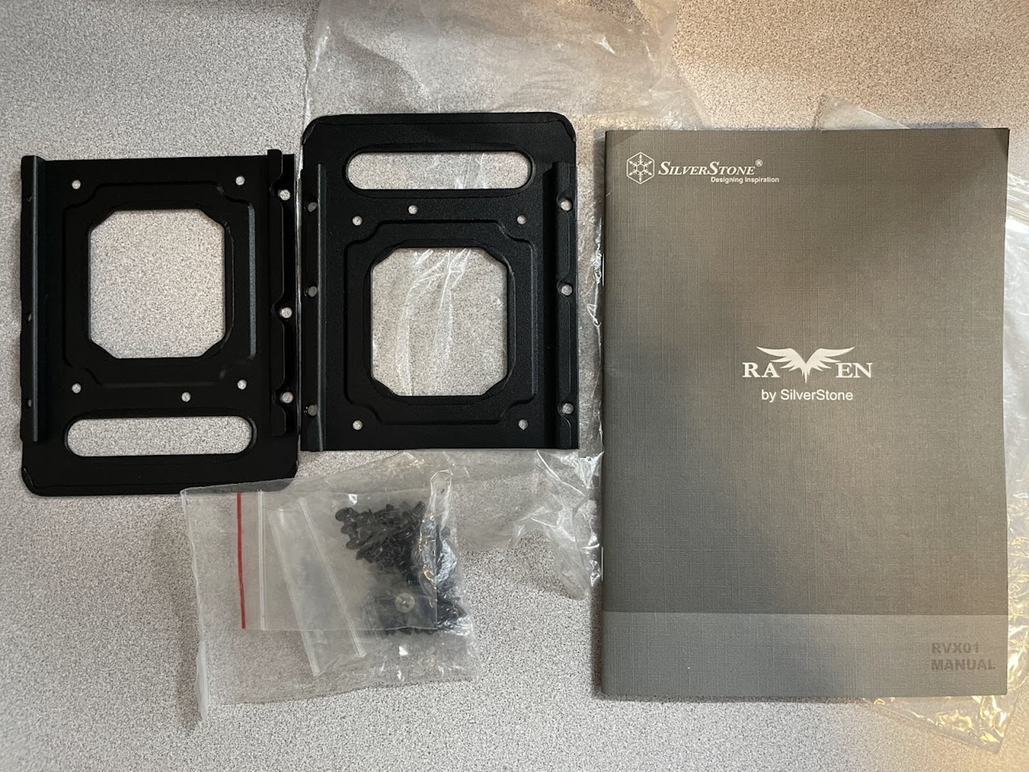 USED - SilverStone ATX Tower Case with 90-Degree Motherboard Rotation Black & Red CS-RVX01BR