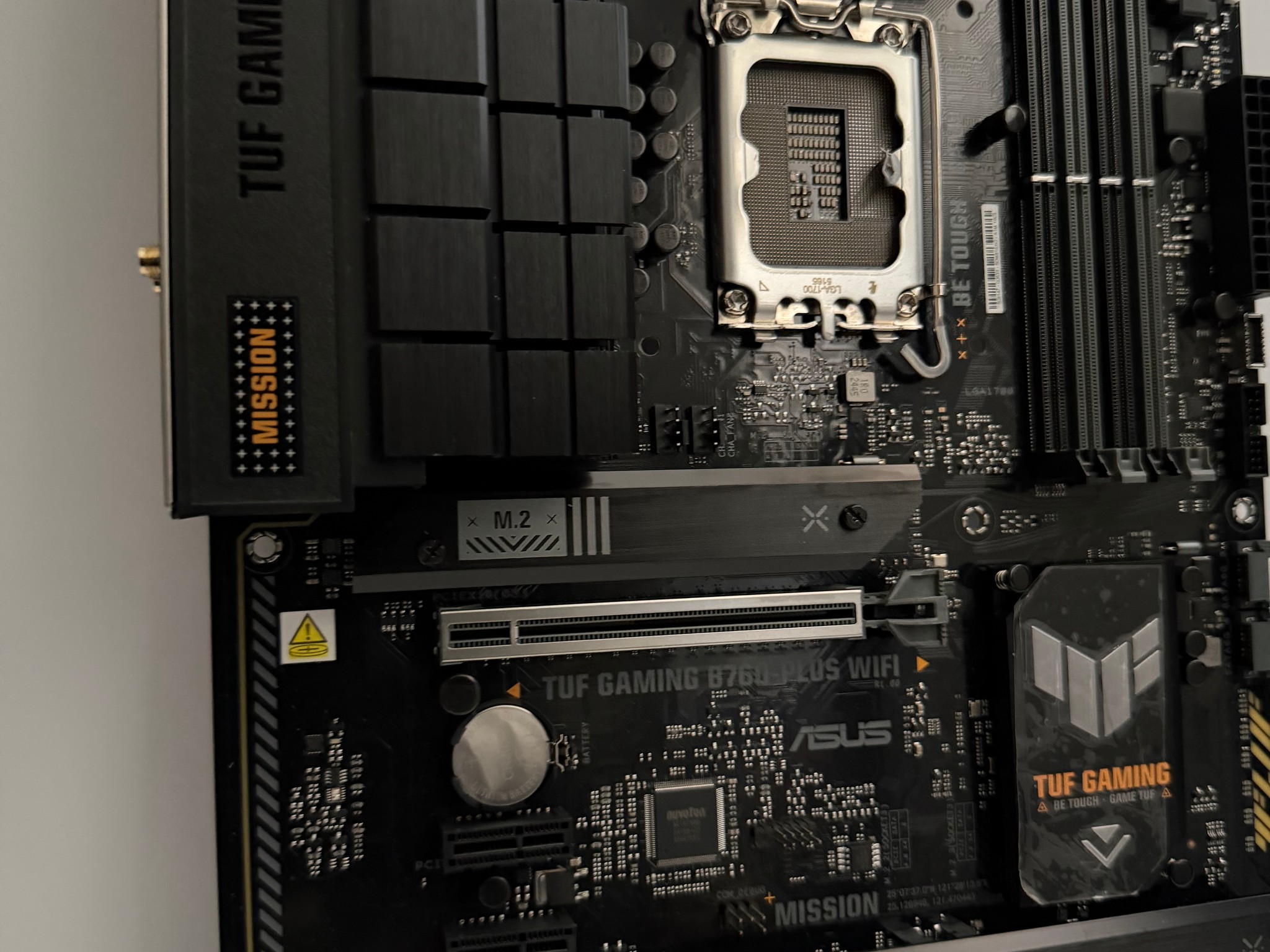 ASUS TUF GAMING B760-PLUS WIFI Intel B760 LGA 1700 ATX DDR5 motherboard