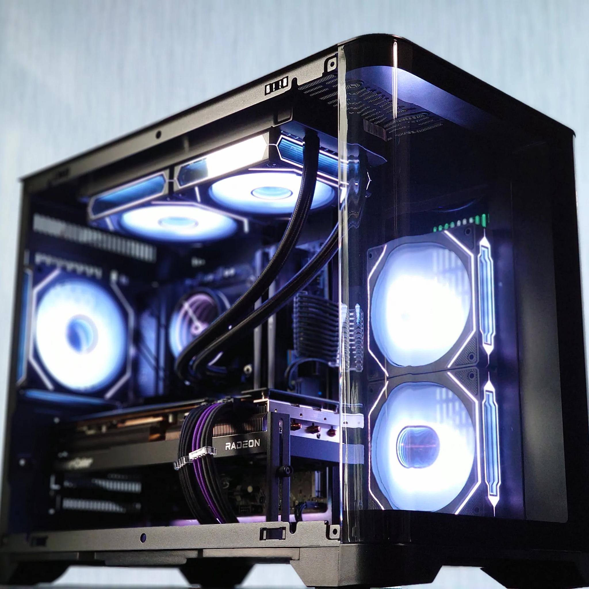 🍇🫐 Liquid Cooled Gaming PC◼️AMD RX 7800 XT 16GB◼️AMD Ryzen 9 5900X◼️32GB DDR4 RAM◼️1TB NVME