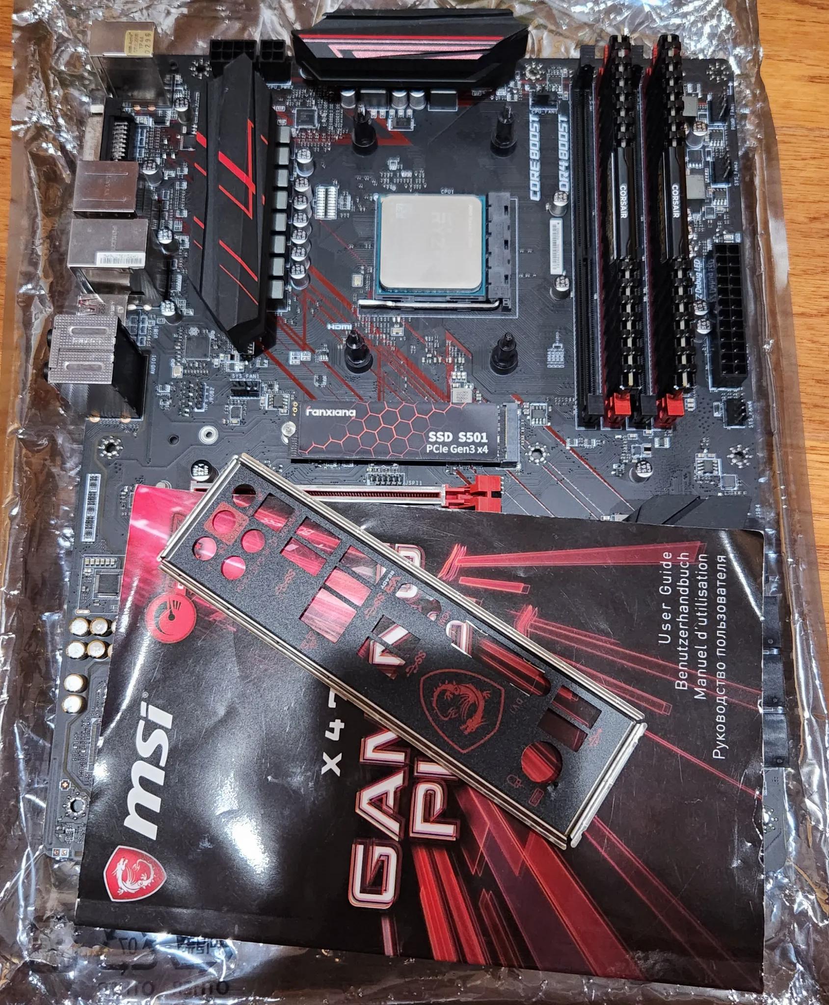 MSI X470 Gaming Plus, Ryzen 7 2700, 16GB DDR4, 256GB M.2