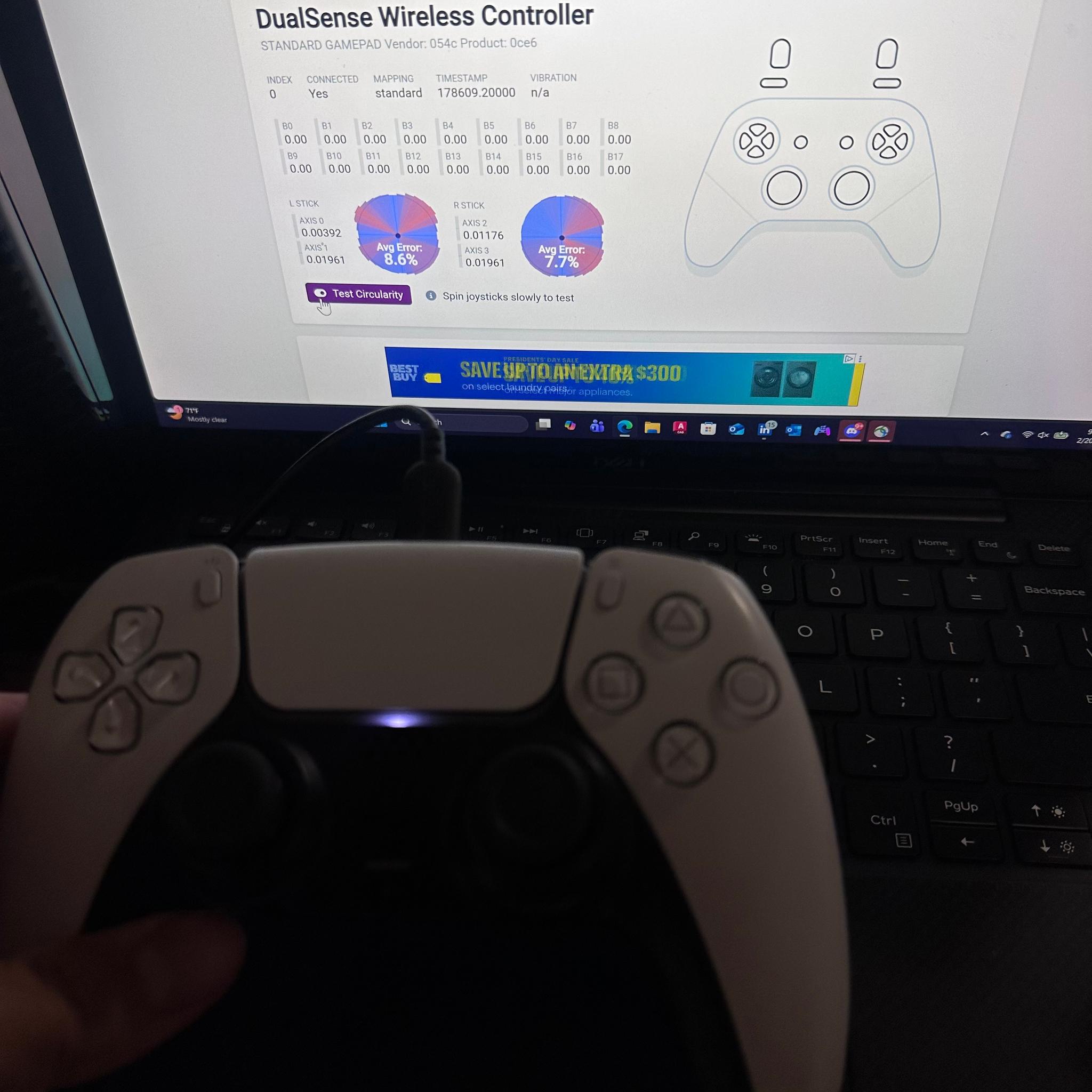 Customized PS5 Controller with Hall Effect Joysticks