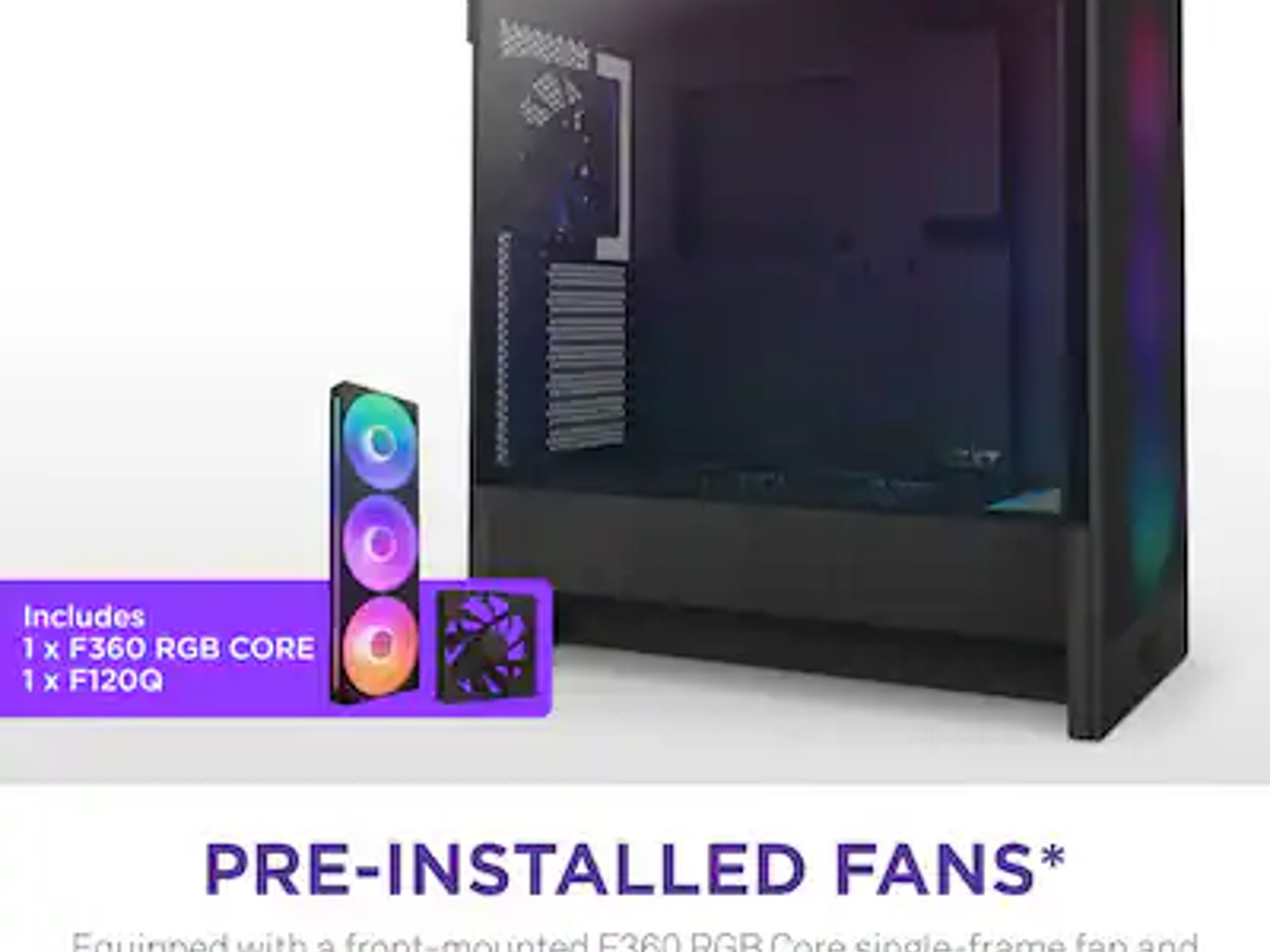NZXT - H5 Flow RGB 2024 Compact ATX Mid-Tower Airflow PC Case - Black