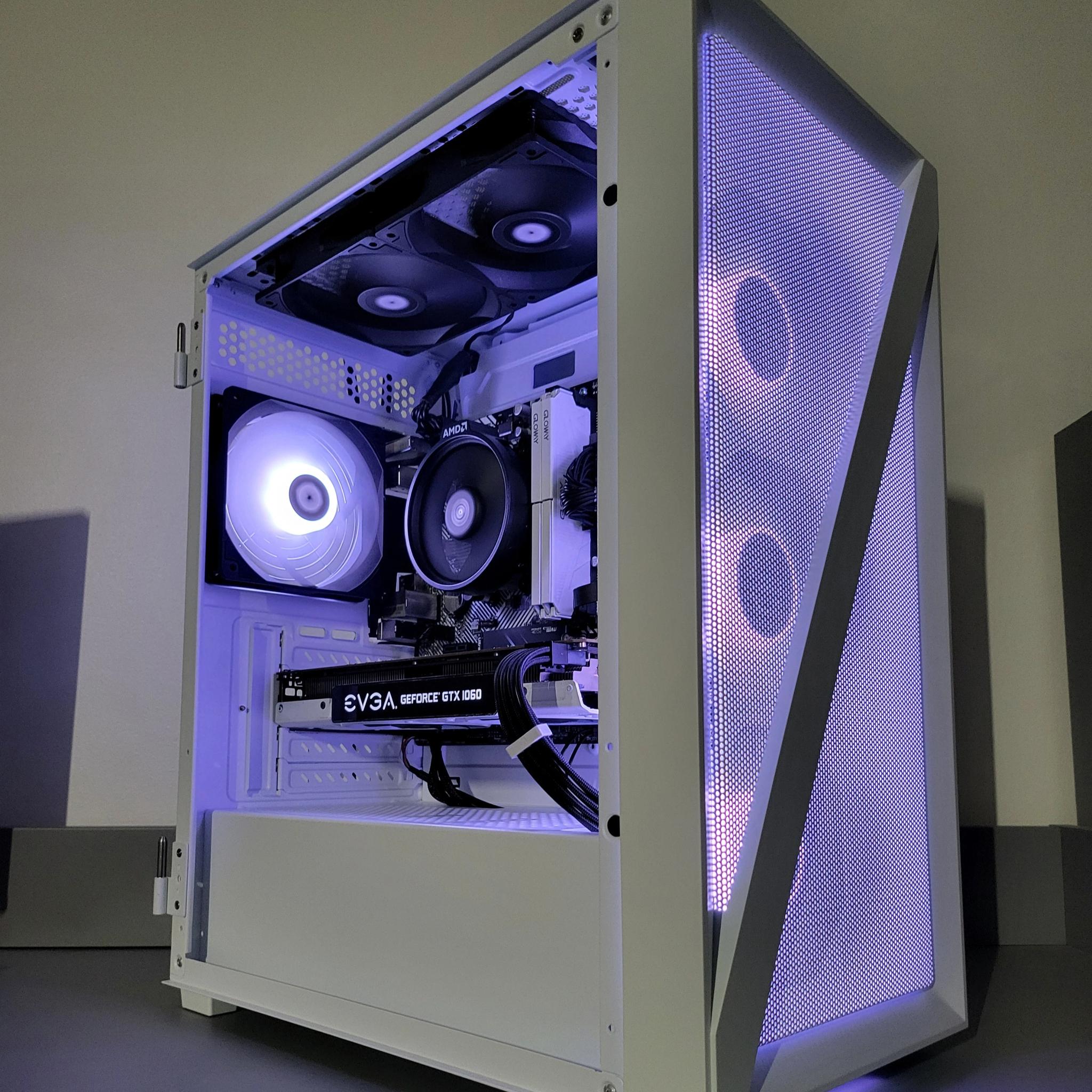 Black & White Gaming PC! Ryzen 5 | GTX 1060 6GB | 16GB | 512GB | Wi-Fi + BT