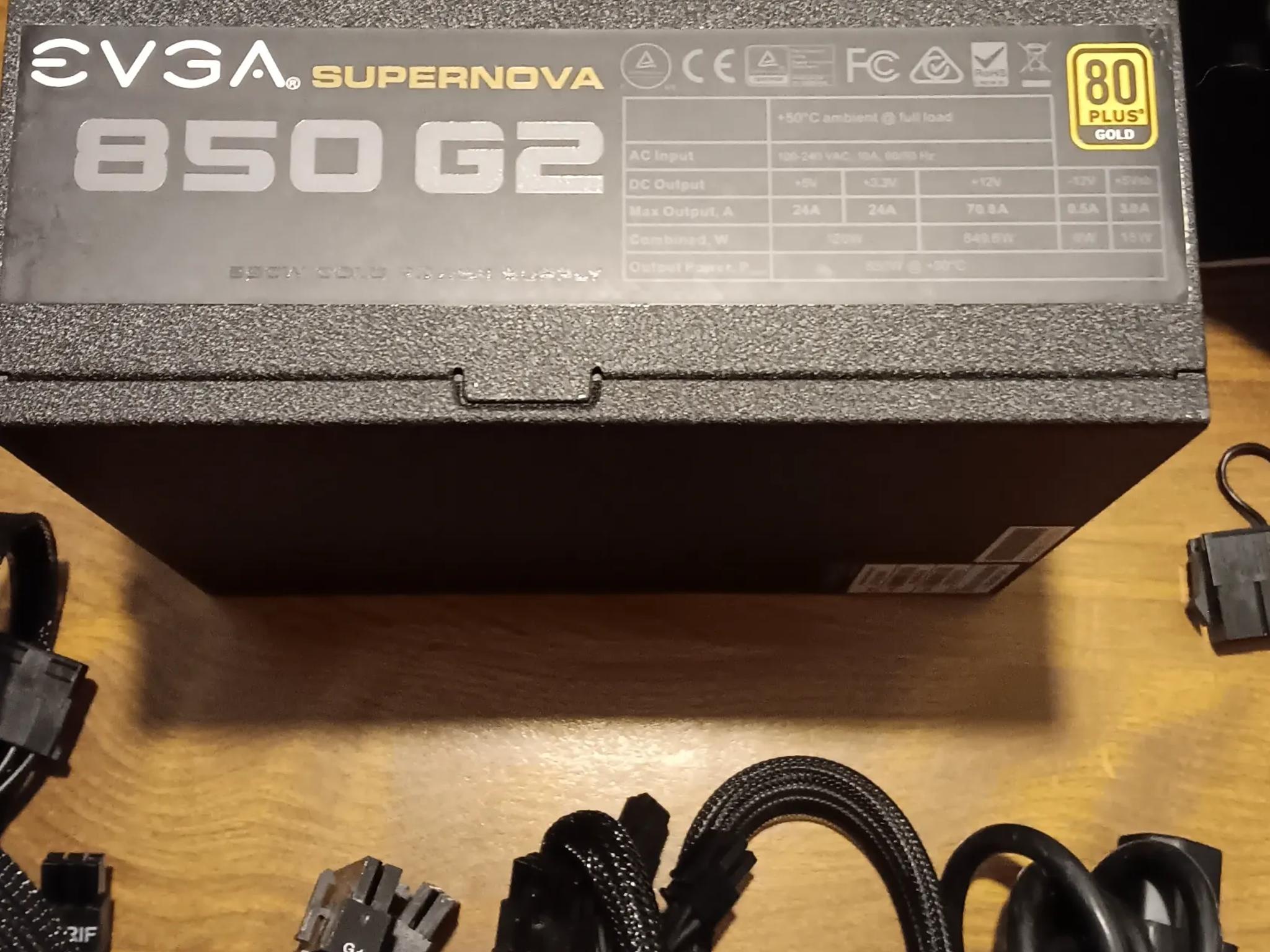 EVGA SuperNova 850 watt PSU Complete in 650 watt Box