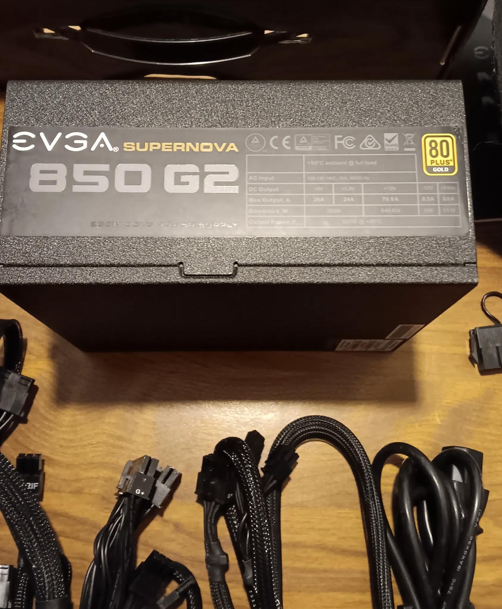 EVGA SuperNova 850 watt PSU Complete in 650 watt Box