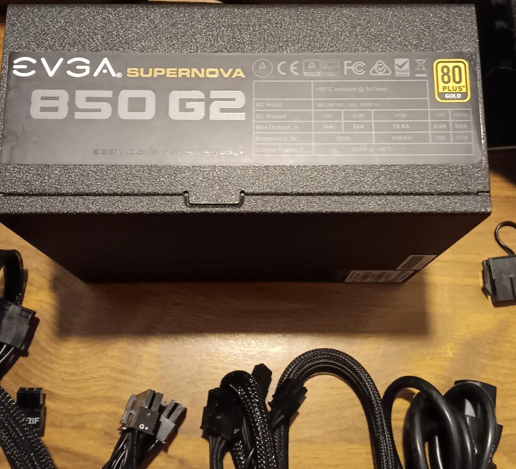EVGA SuperNova 850 watt PSU Complete in 650 watt Box