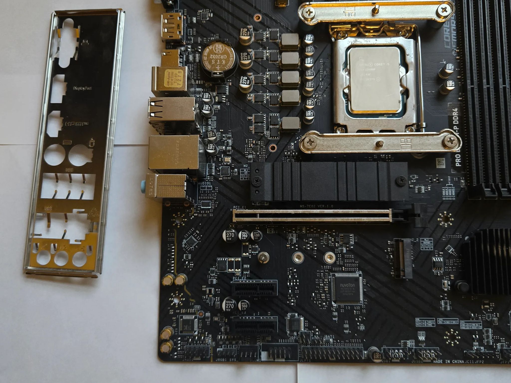 Msi B760M-P DDR4 motherboard with Intel i5 12400f