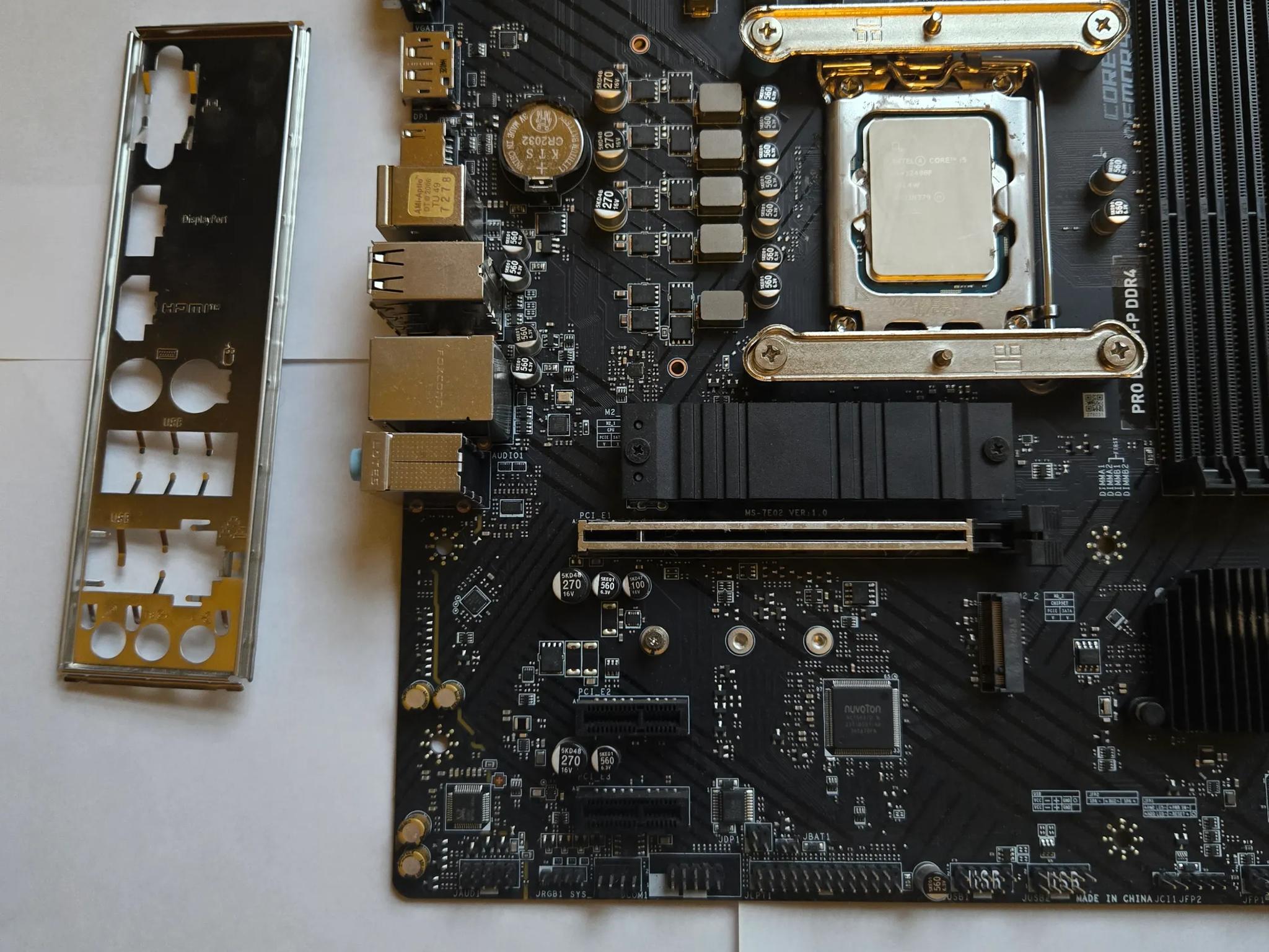 Msi B760M-P DDR4 motherboard with Intel i5 12400f