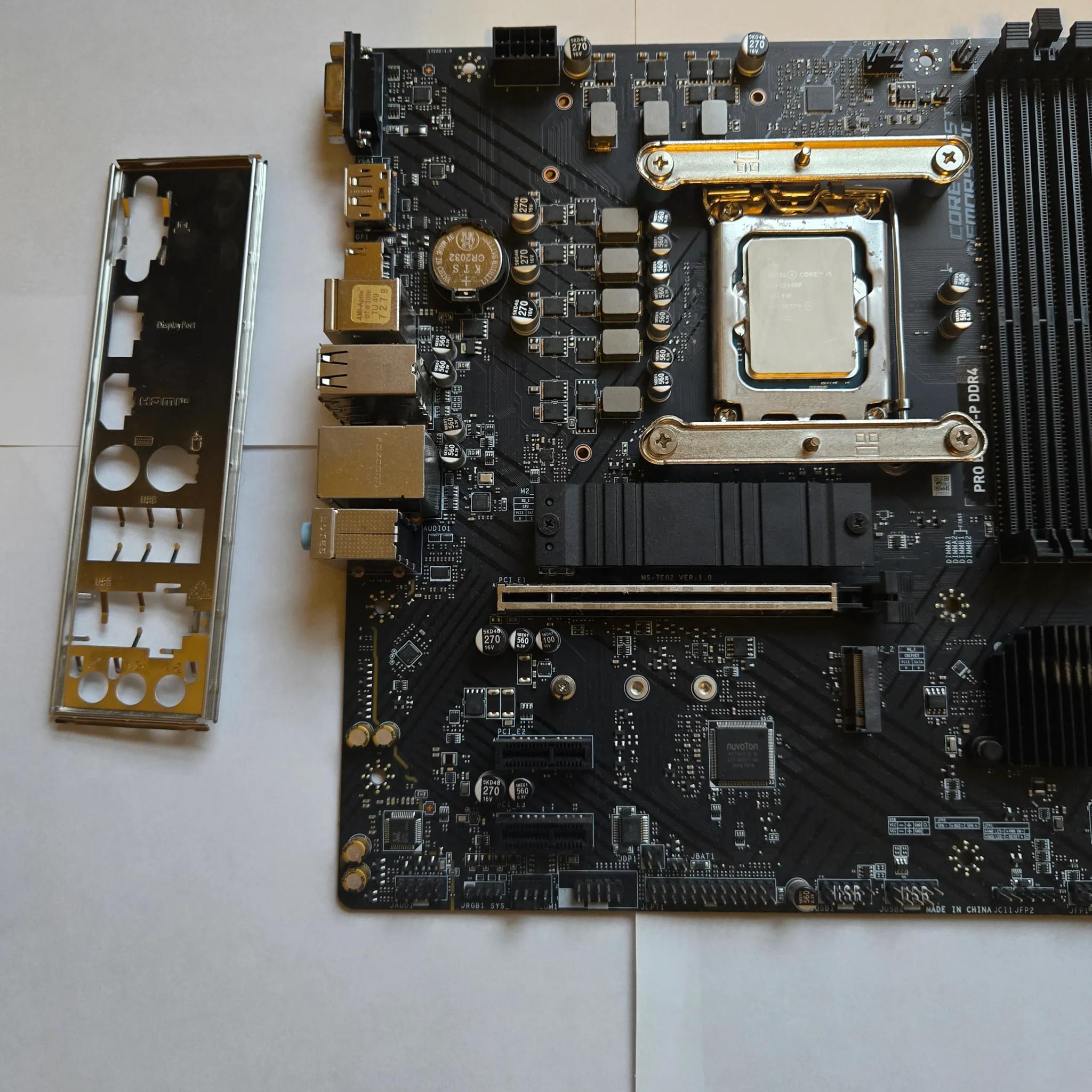 Msi B760M-P DDR4 motherboard with Intel i5 12400f