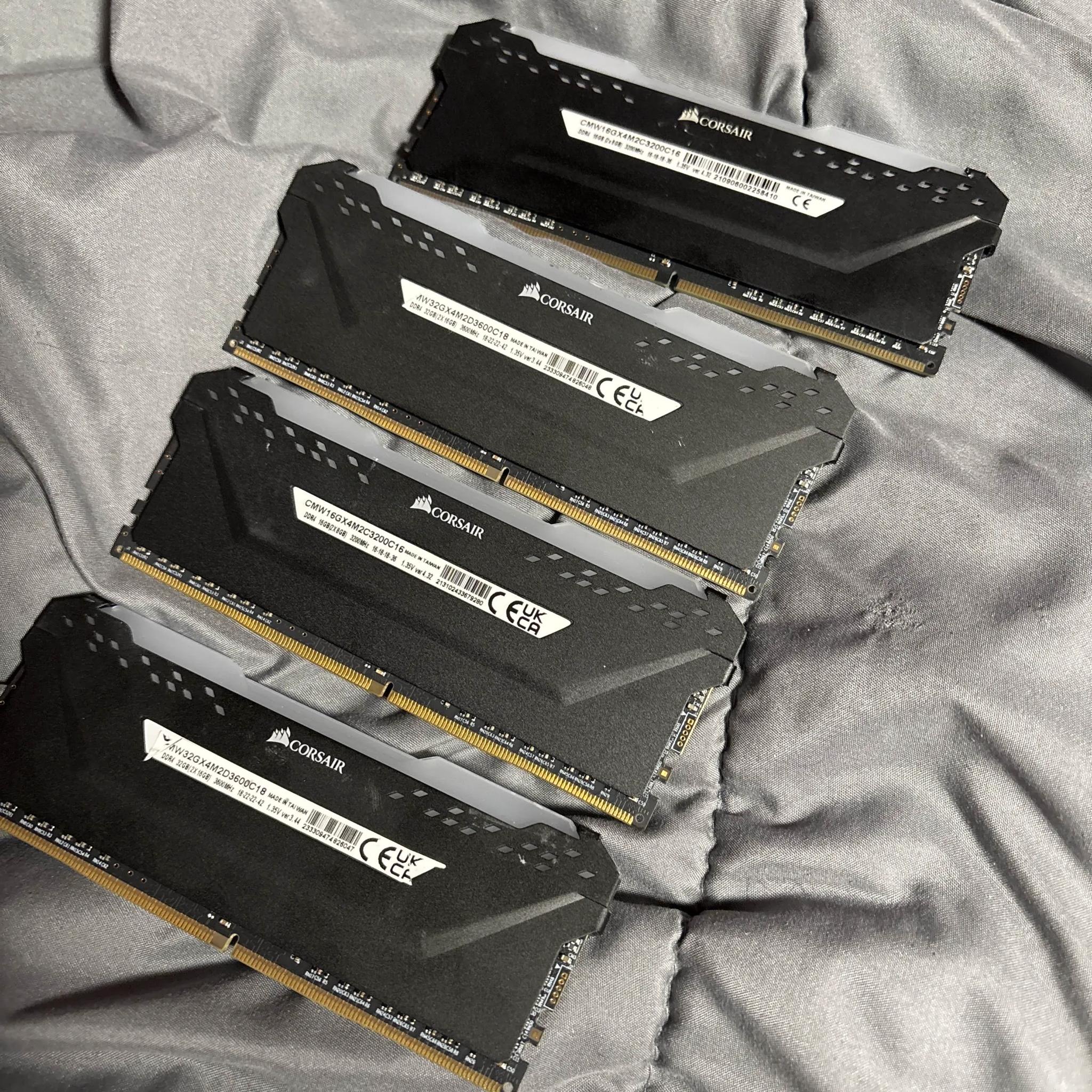 4x Corsair/2x T-Force DDR4 RAM