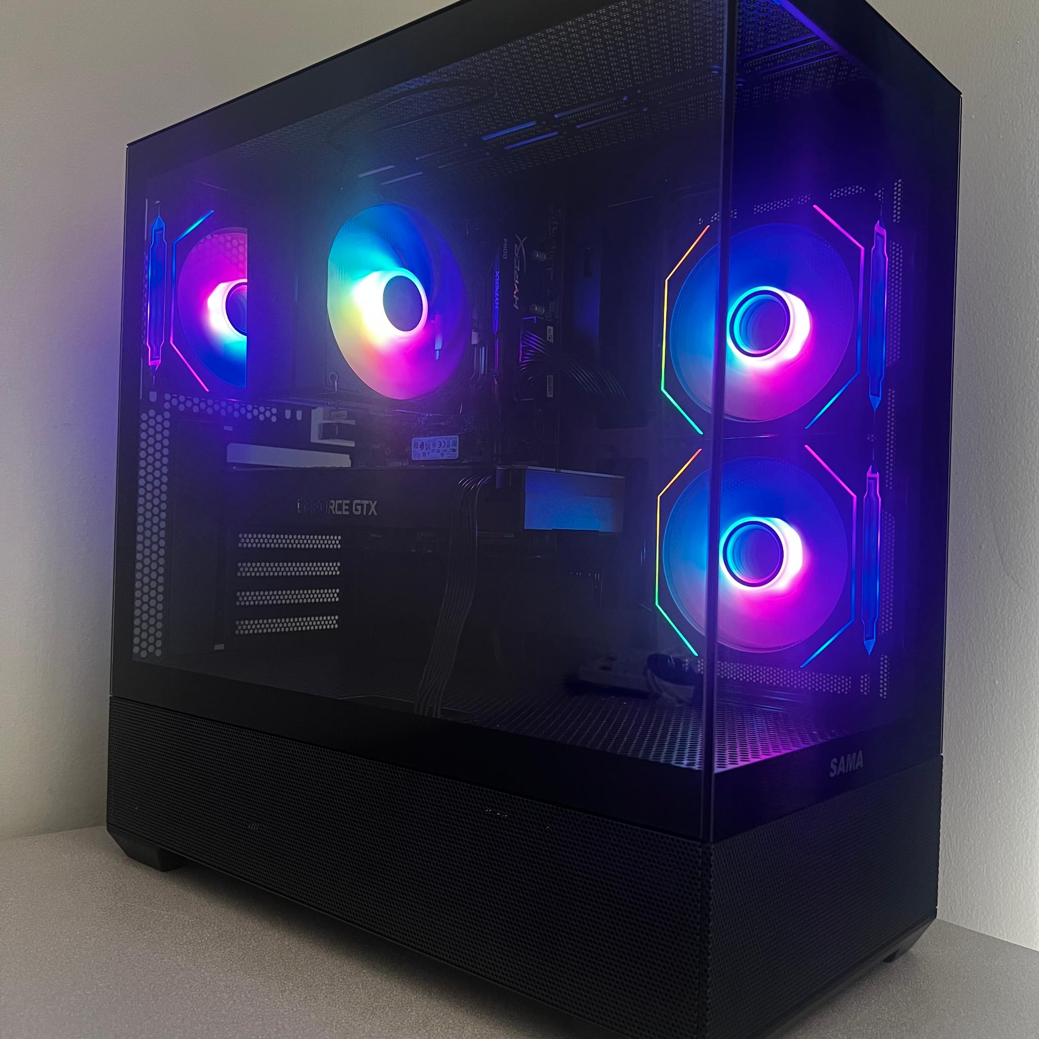 Custom Black Gaming Pc ┃ Ryzen 5 2600 ┃ GTX 1070 8GB ┃ 16GB DDR4 3600MHz