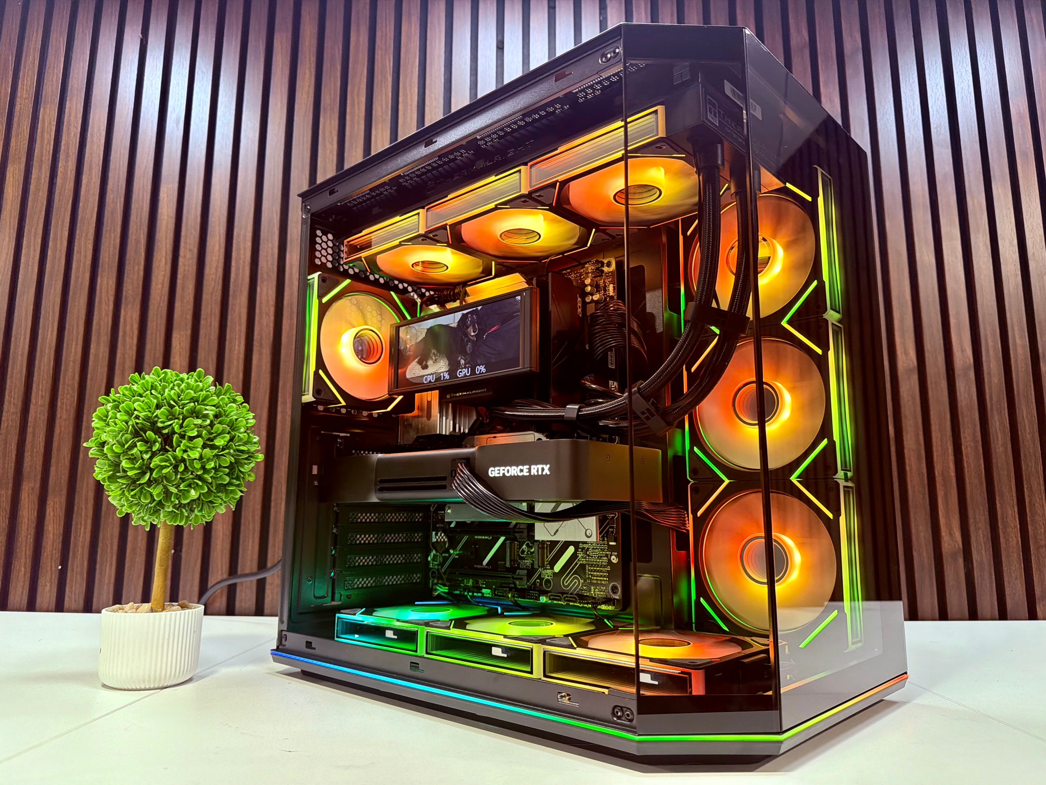 RTX 5090 | Ryzen 9950X3D | 64GB DDR5 | 2TB M.2 | 1200 Watt Gold PSU | LCD AIO