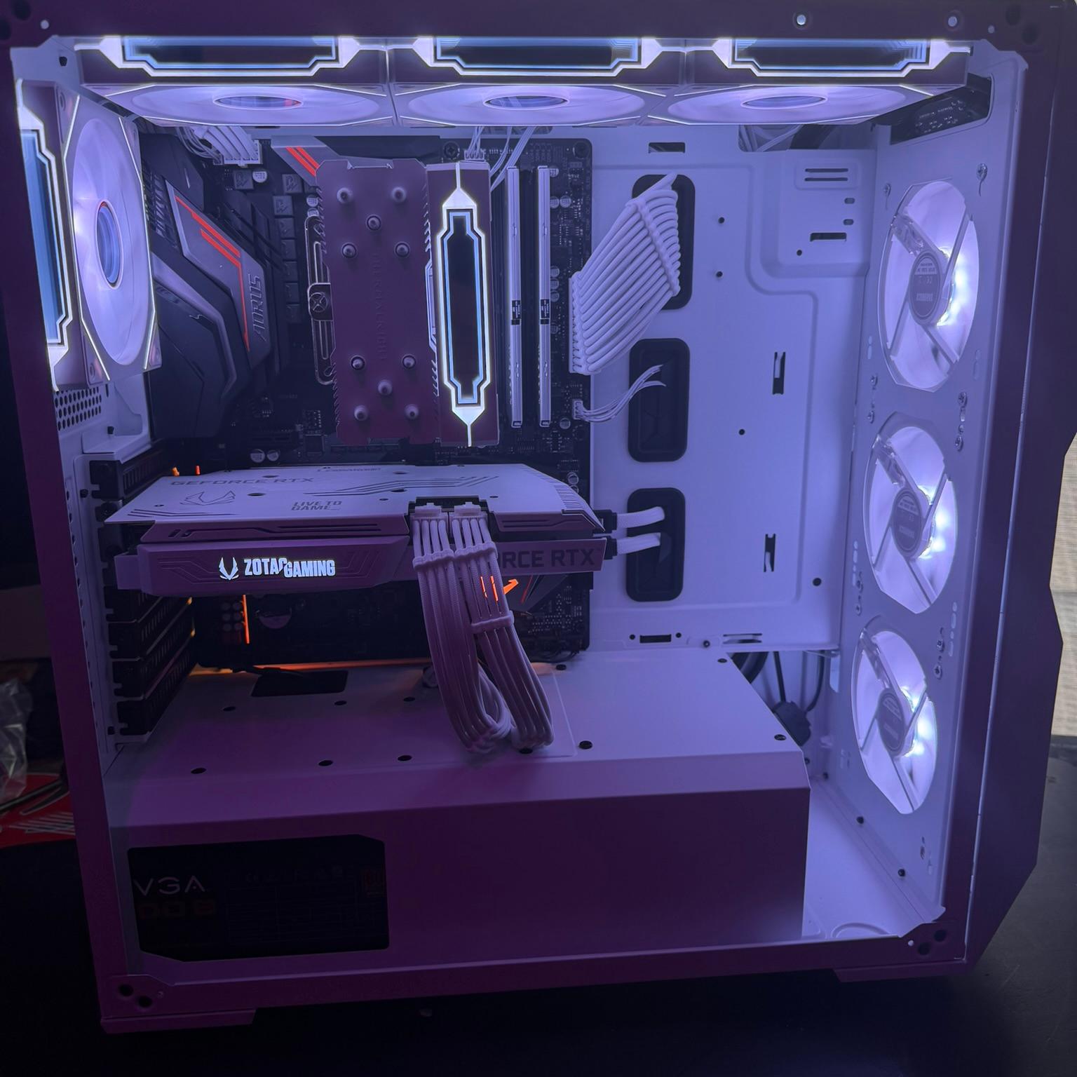 🖥️ Custom White RGB Gaming PC| 7 5800X |  RTX 3060 Ti  | 32GB RAM  |  Ultra-Cooled | 🖥️