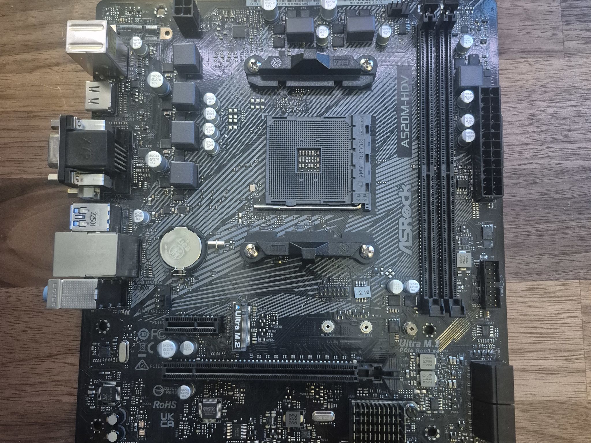 ASROCK A520M MOTHERBOARD (READ DESCRIPTION)