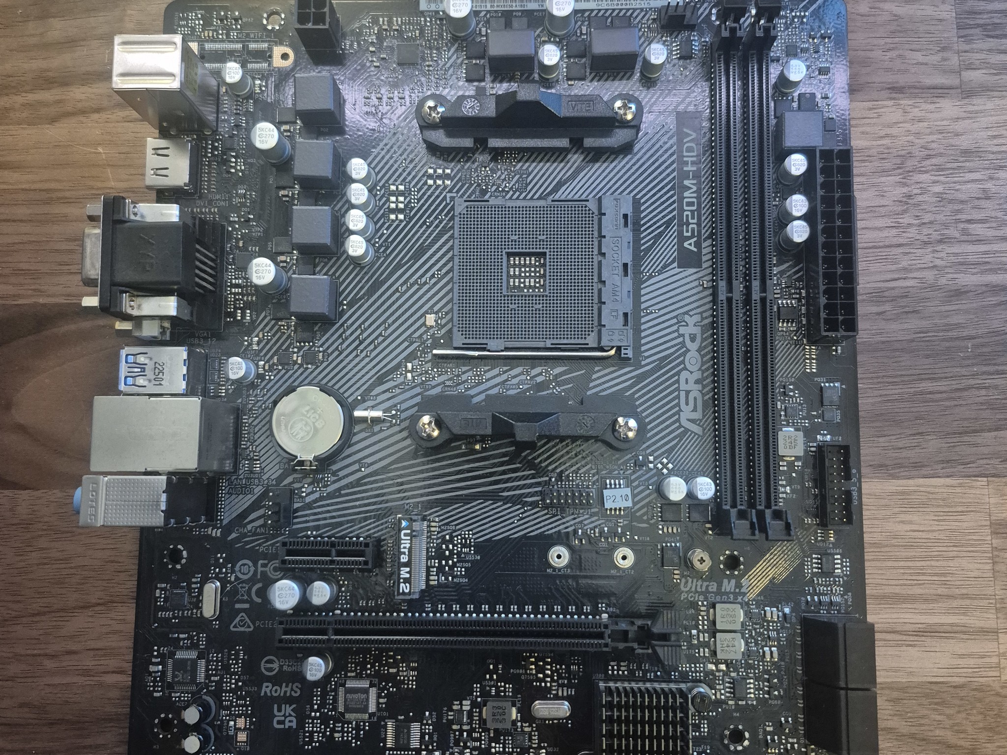 ASROCK A520M MOTHERBOARD (READ DESCRIPTION)