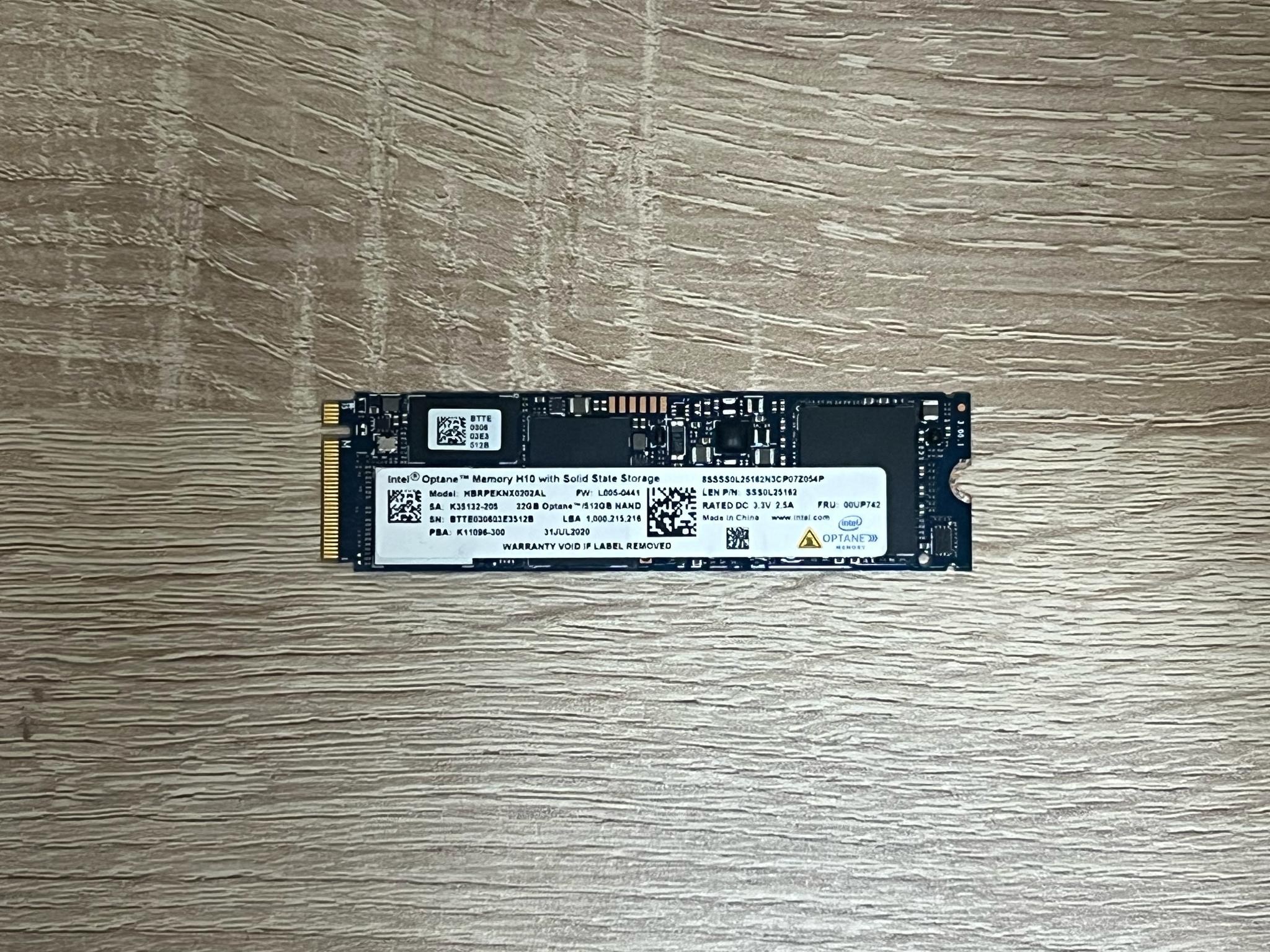 Intel Optane Memory H10 HBRPEKNX0202AL 512GB+32GB M.2 2280 Solid State Drive