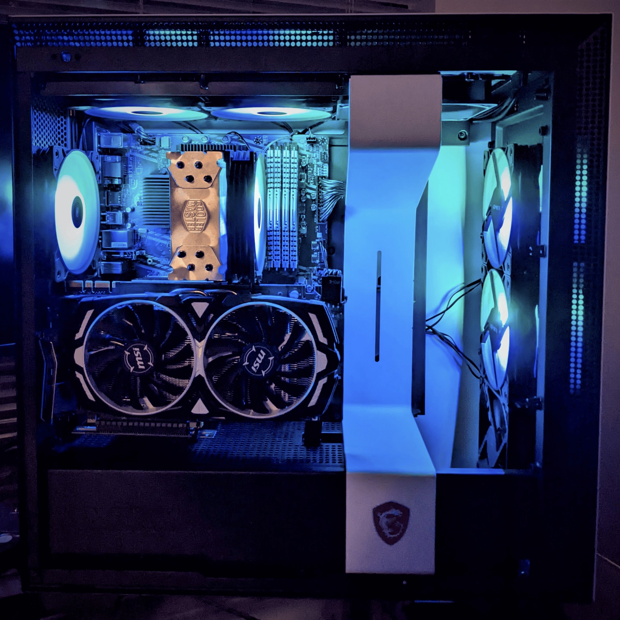 "Red Dragon" 15 sec bootup! Gaming PC GTX 1070 i5-10400 6c@4ghz 16gb DDR4-3000 NVME SSD Wifi/BT