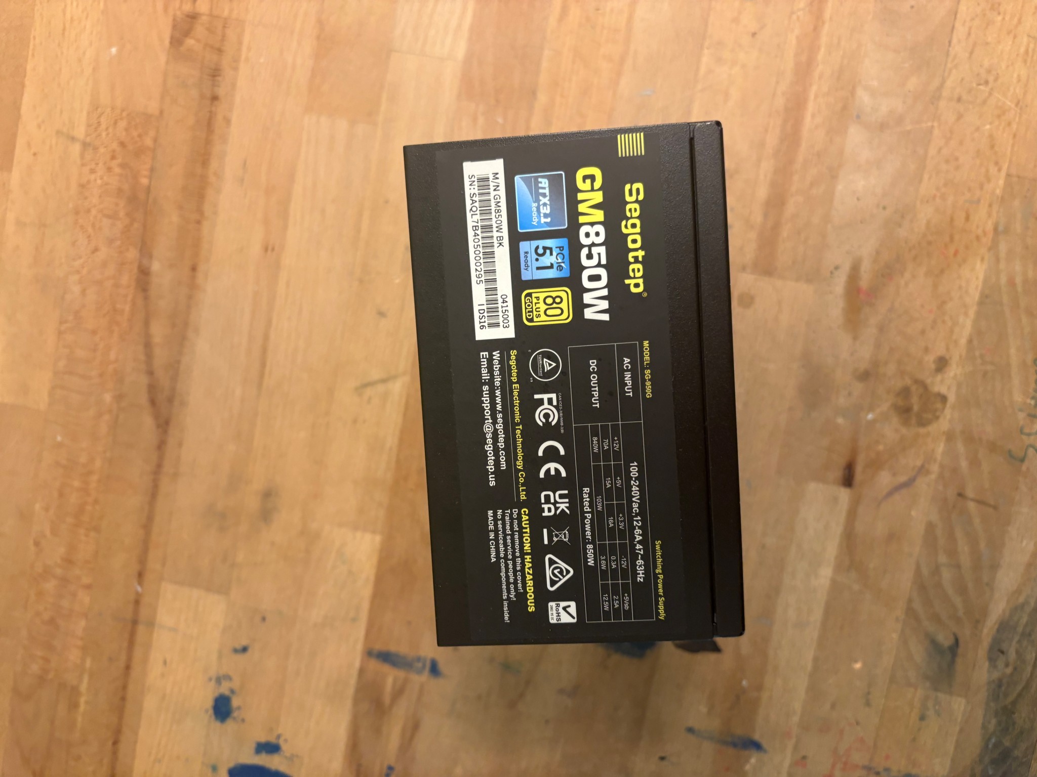 Segotep GM850 850W 80+ Gold Fully Modular ATX Power Supply