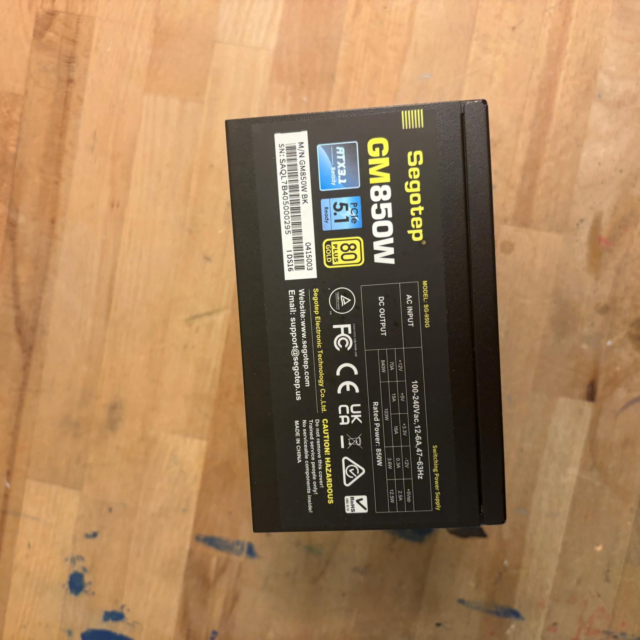 Segotep GM850 850W 80+ Gold Fully Modular ATX Power Supply