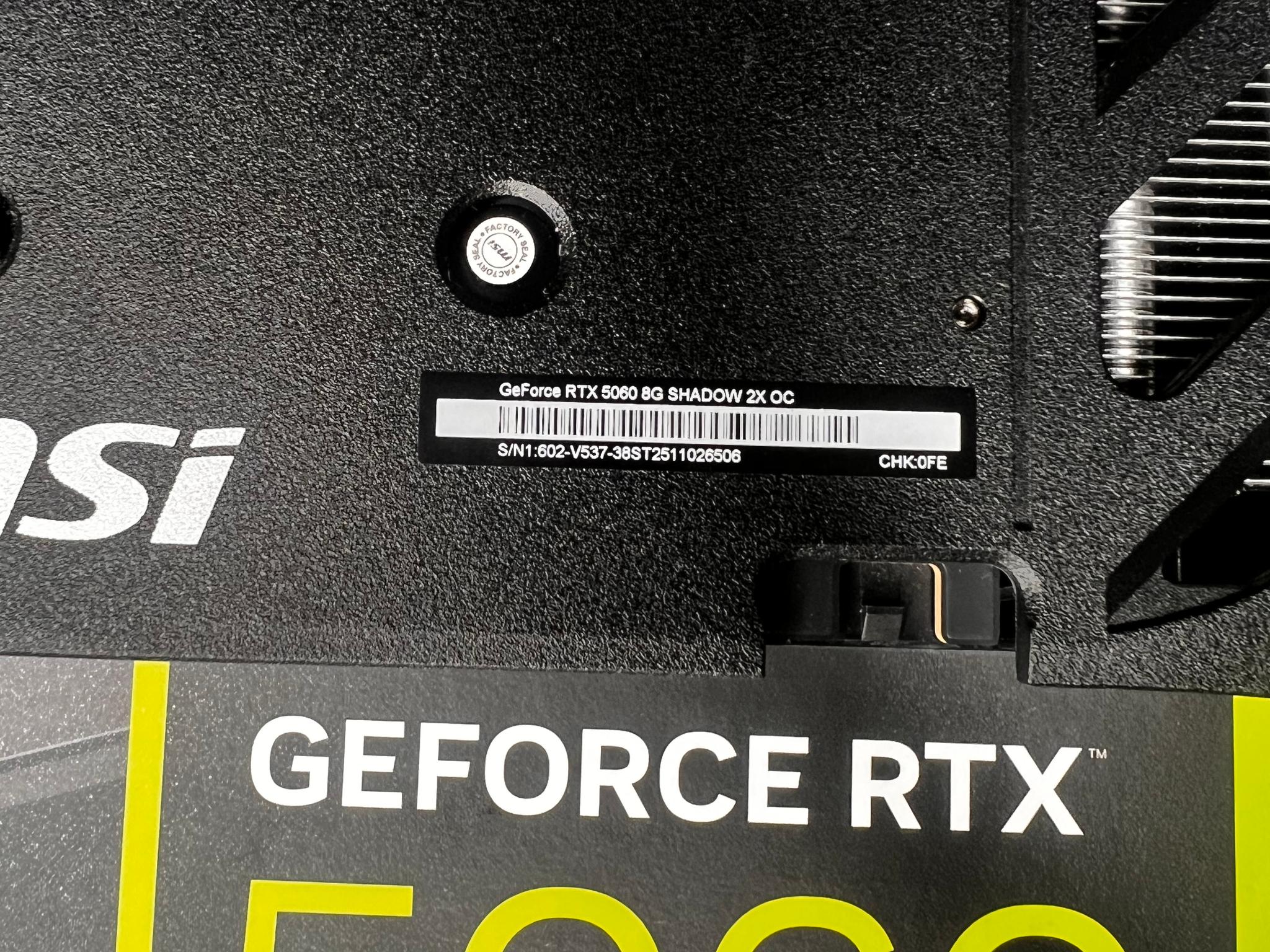 MSI RTX 5060 SHADOW 2X OC