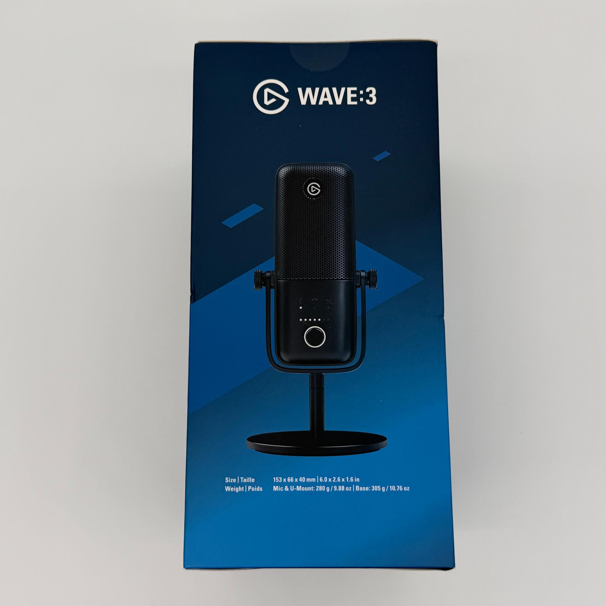 Elgato Wave:3 Wired Cardioid Condenser USB Microphone - Black