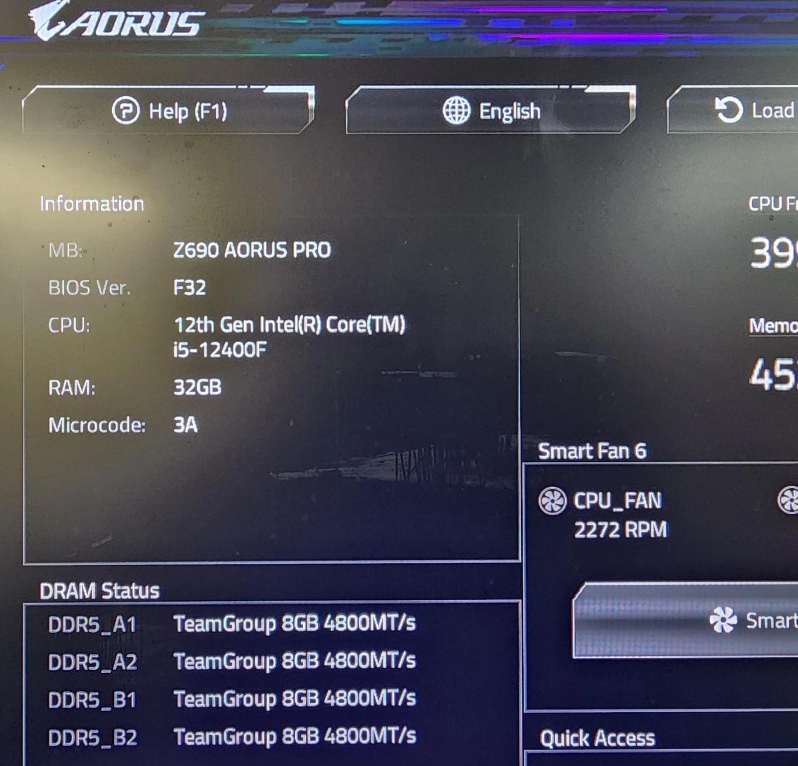 UPDATED BIOS GIGABYTE Z690 AORUS PRO WIFI DDR5 LGA1700 ATX Motherboard