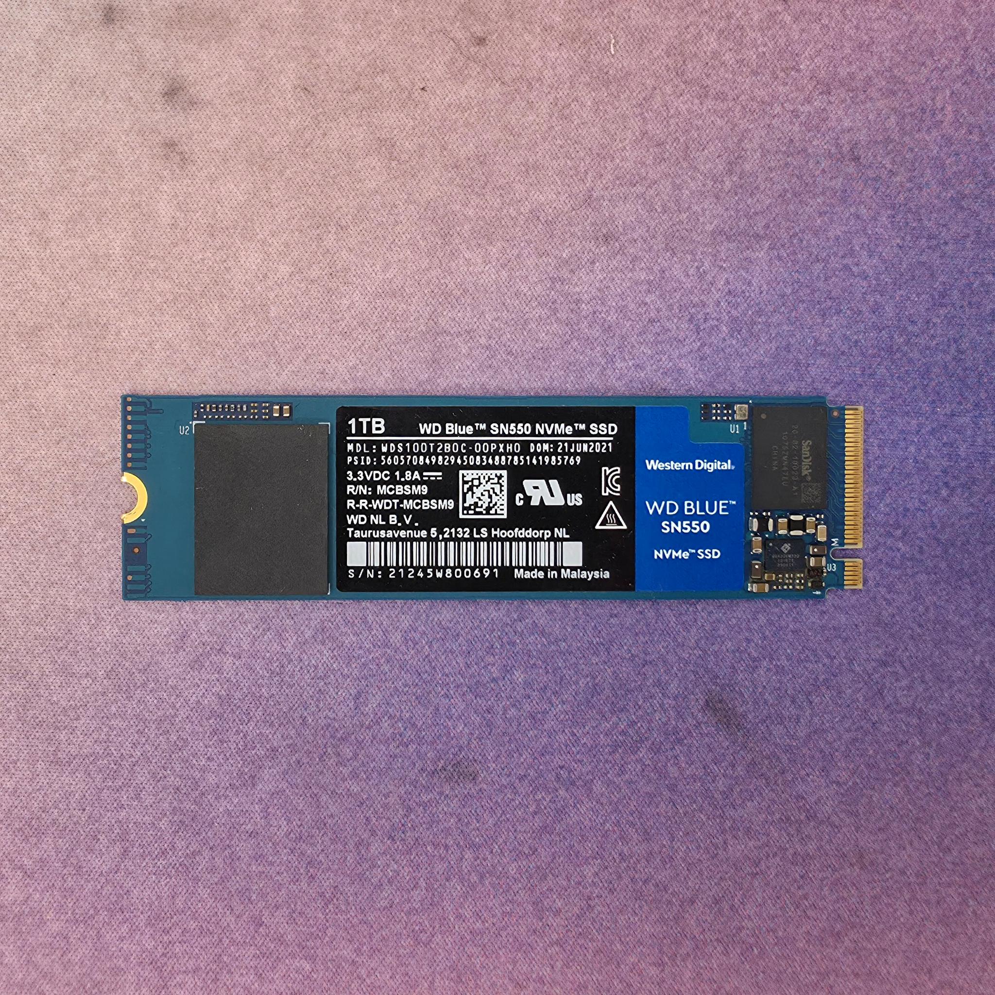 WD Blue SN550 1TB NVME 3.0 SSD
