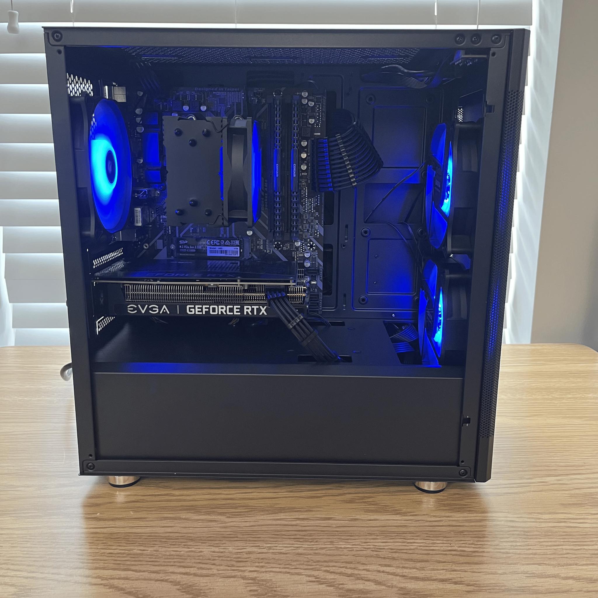 🔥⚫Black RGB Gaming PC | Ryzen 5 3600 | RTX 3060Ti | 32GB DDR4 | WiFi & BT ⚫🔥