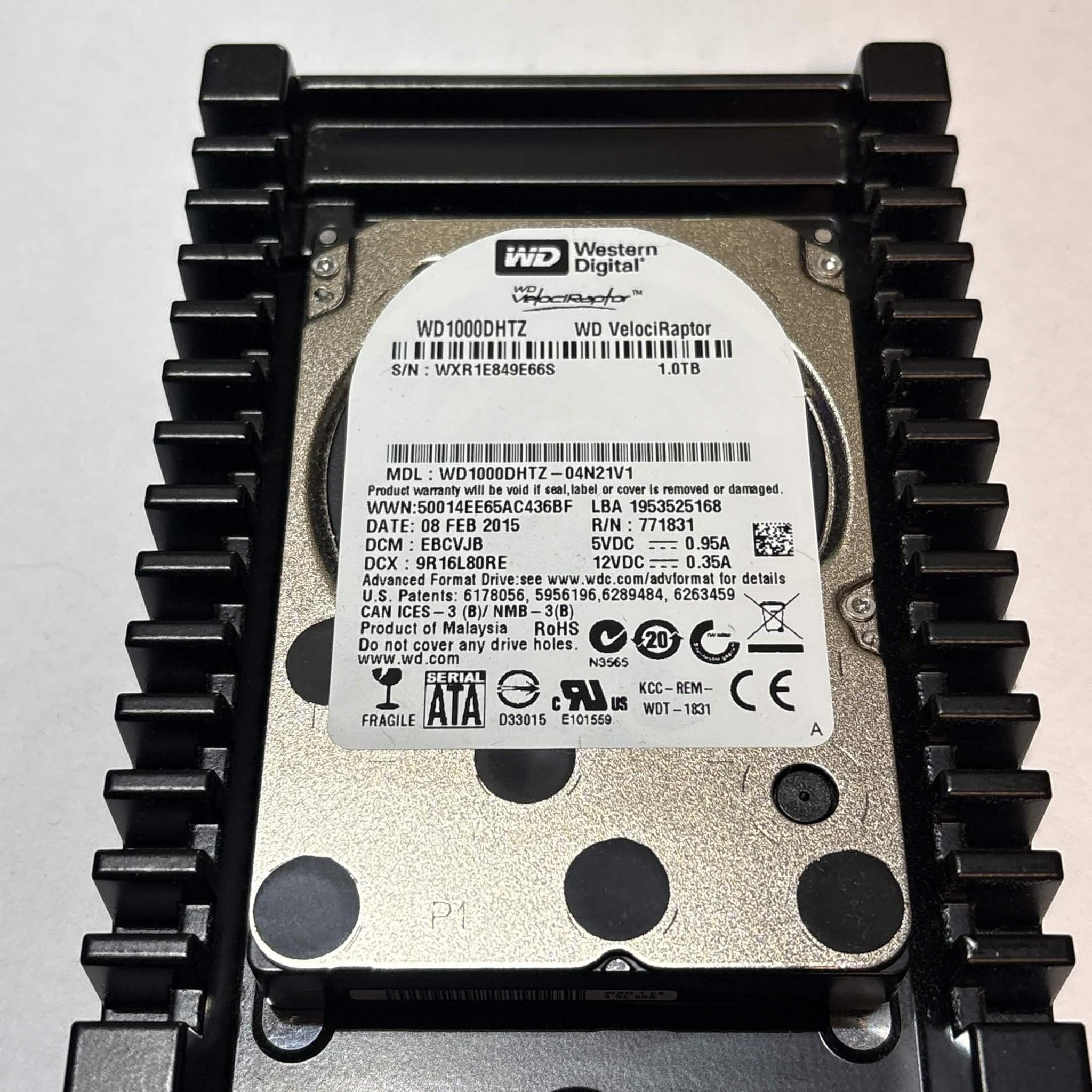 WD VelociRaptor 1TB 10,000 RPM SATA HDD w/ IcePack – WD1000DHTZ – Good SMART