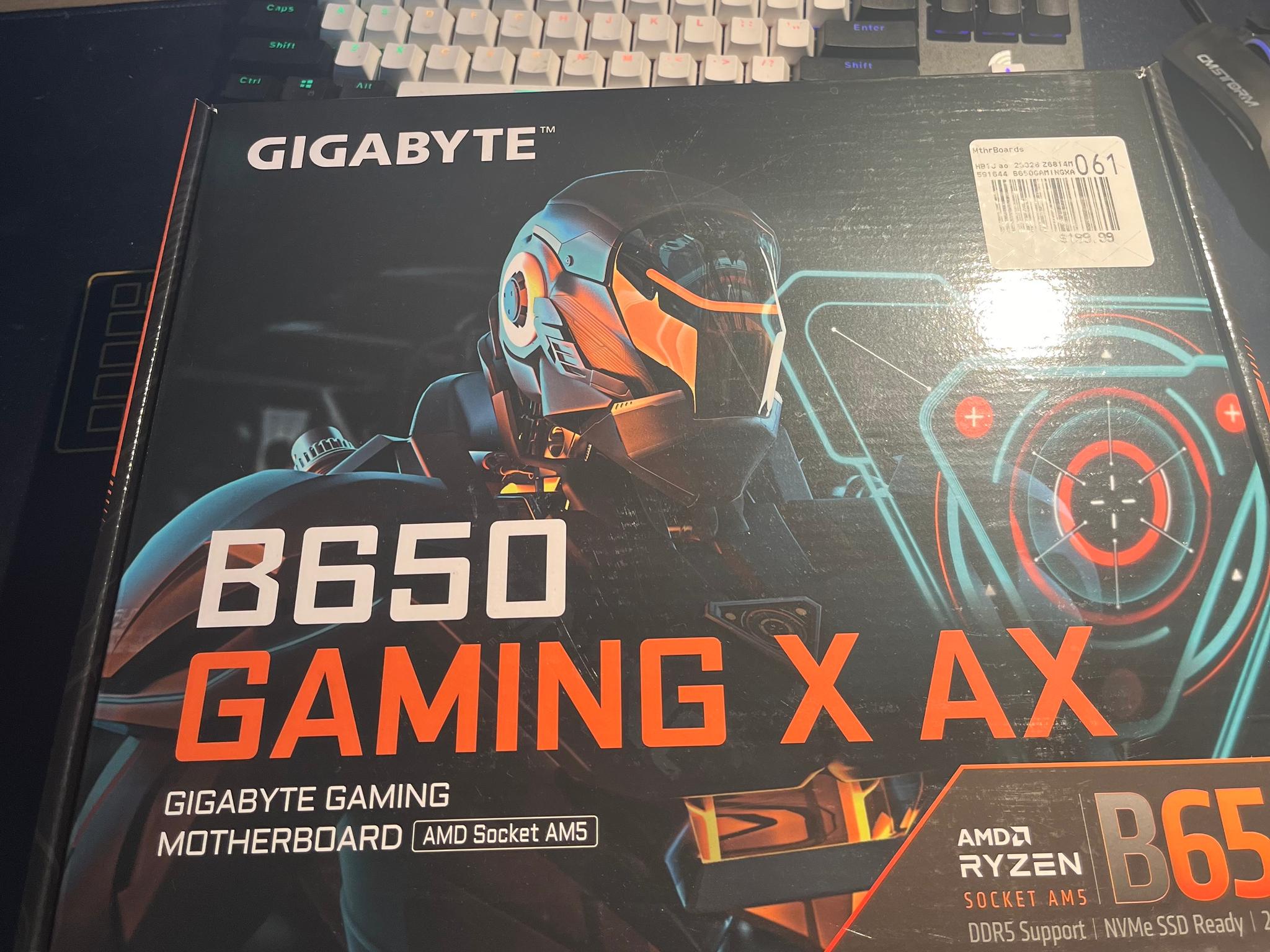 B650 gigabyte gaming x ax motherboard