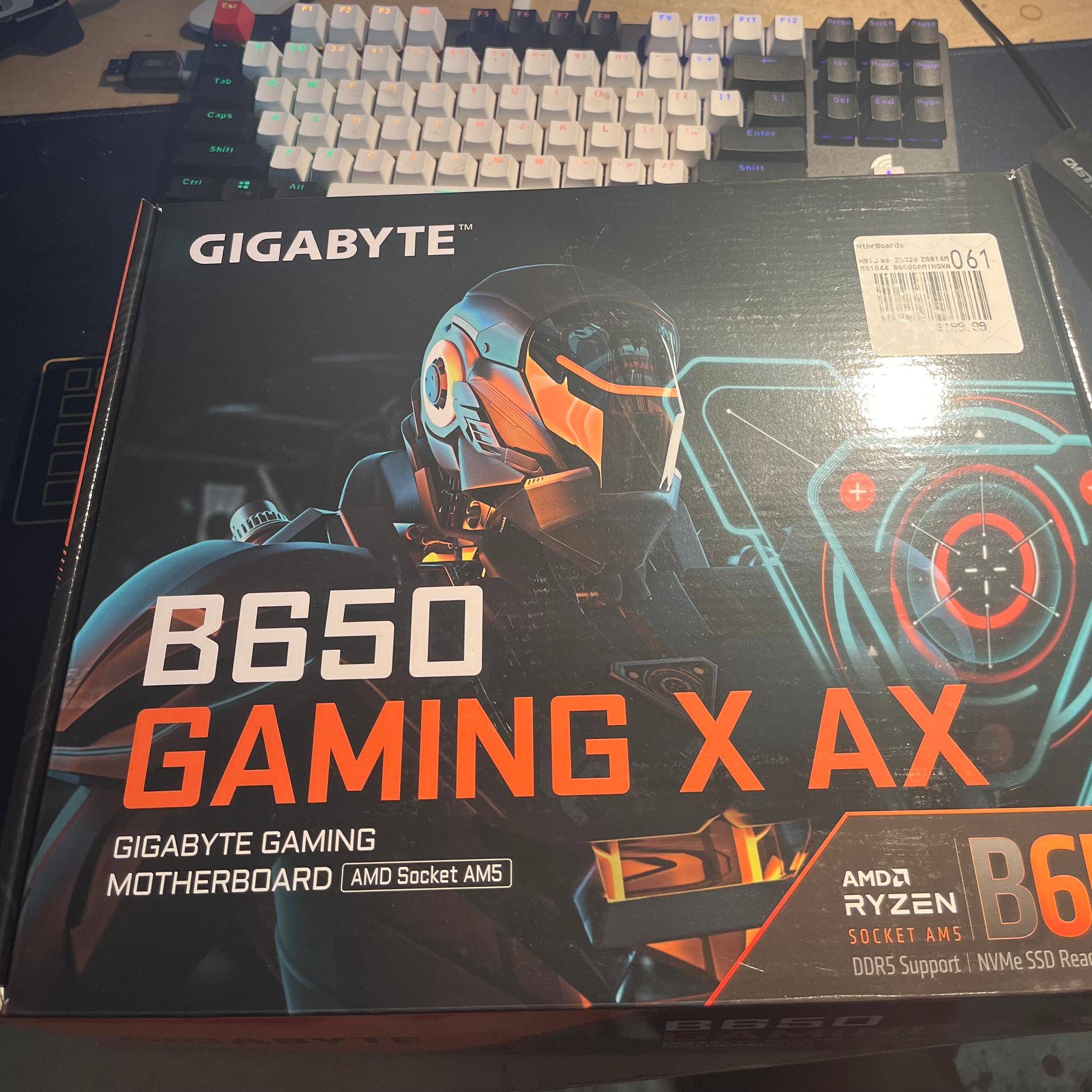 B650 gigabyte gaming x ax motherboard