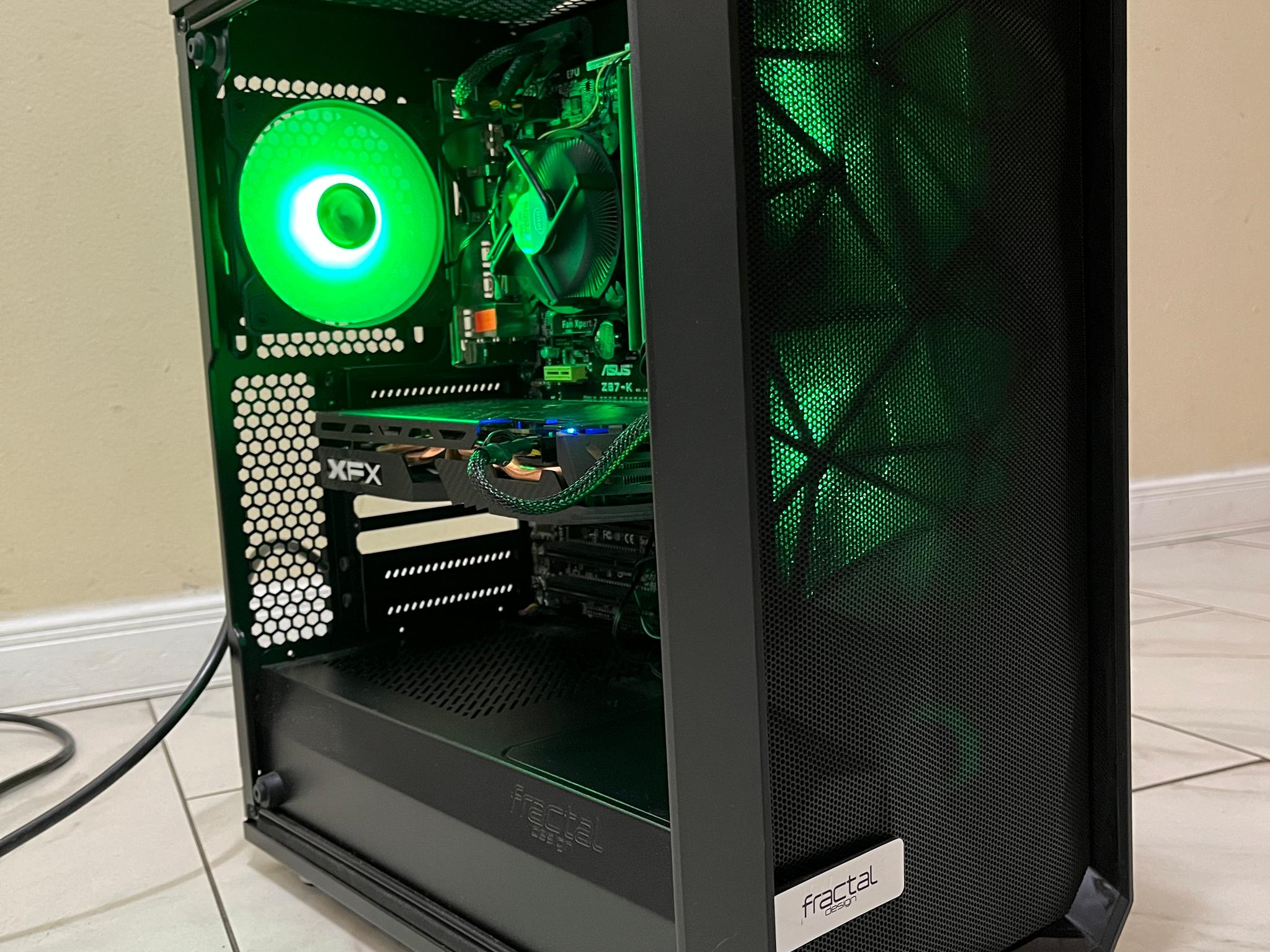 🟢🔥 Budget Gaming PC – RGB Case w/ Remote - Intel i5-4440, AMD RX 580, 1 TB Storage & 12 GB RAM 🖥️🔵