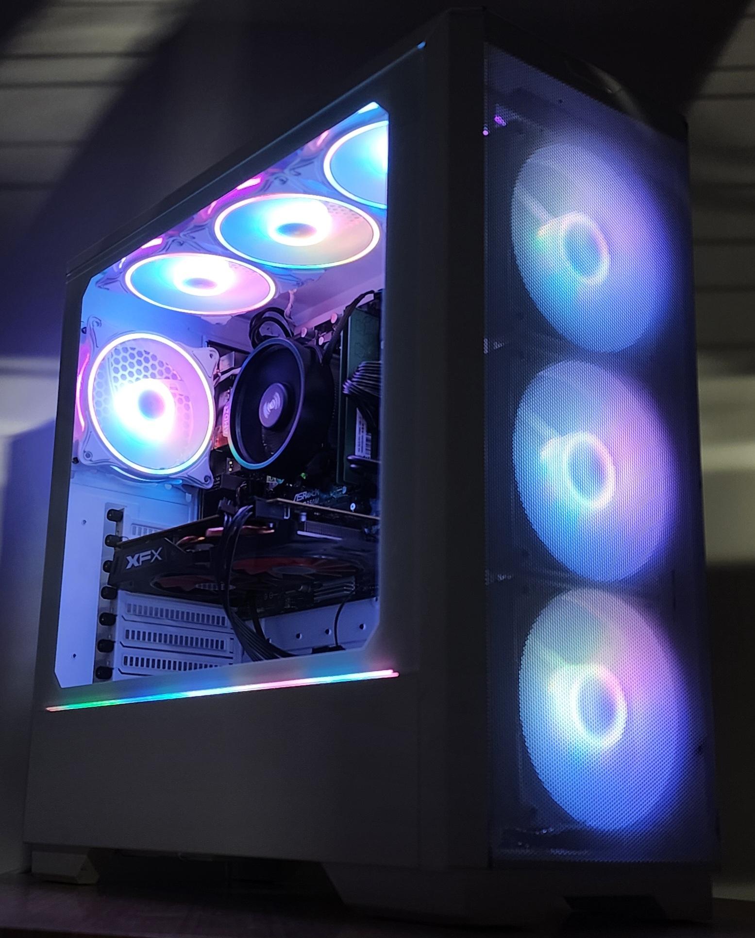 Gaming PC Ryzen 5 1600 8GB RAM 256GB SSD + 500GB HDD RX 470 8GB Win11 Computer