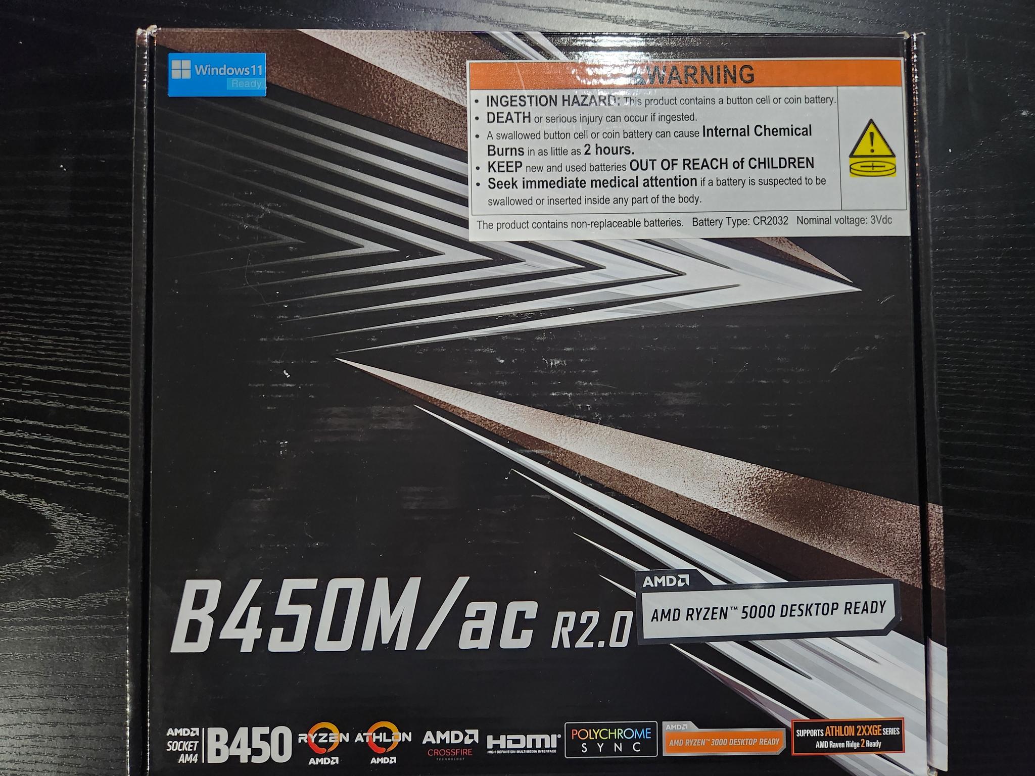 Asrock B450m ac/ r2.0  and 16gb ddr4 ram Bundle