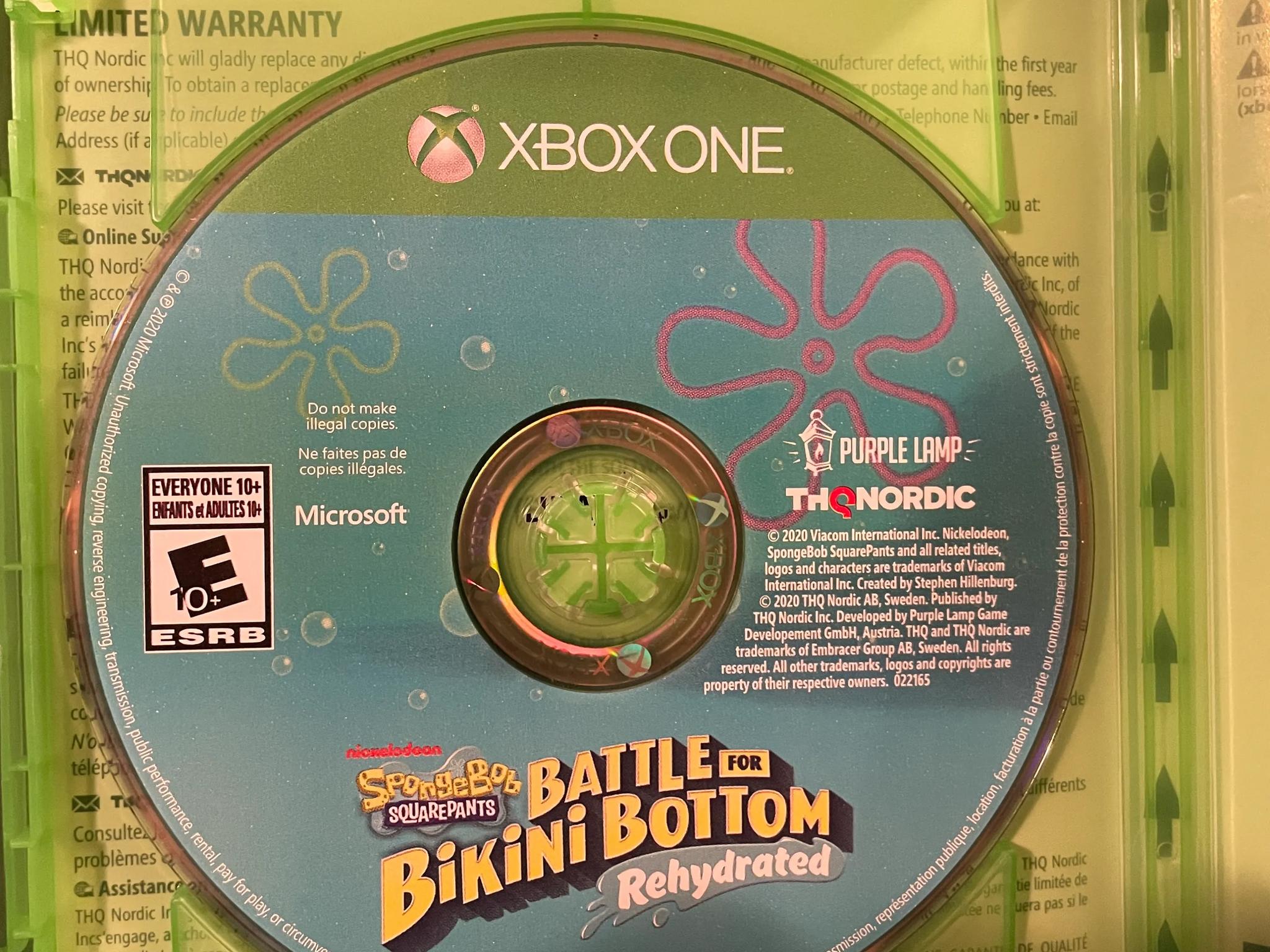 spongebob squarepants battle for bikini bottom rehydrated xbox one