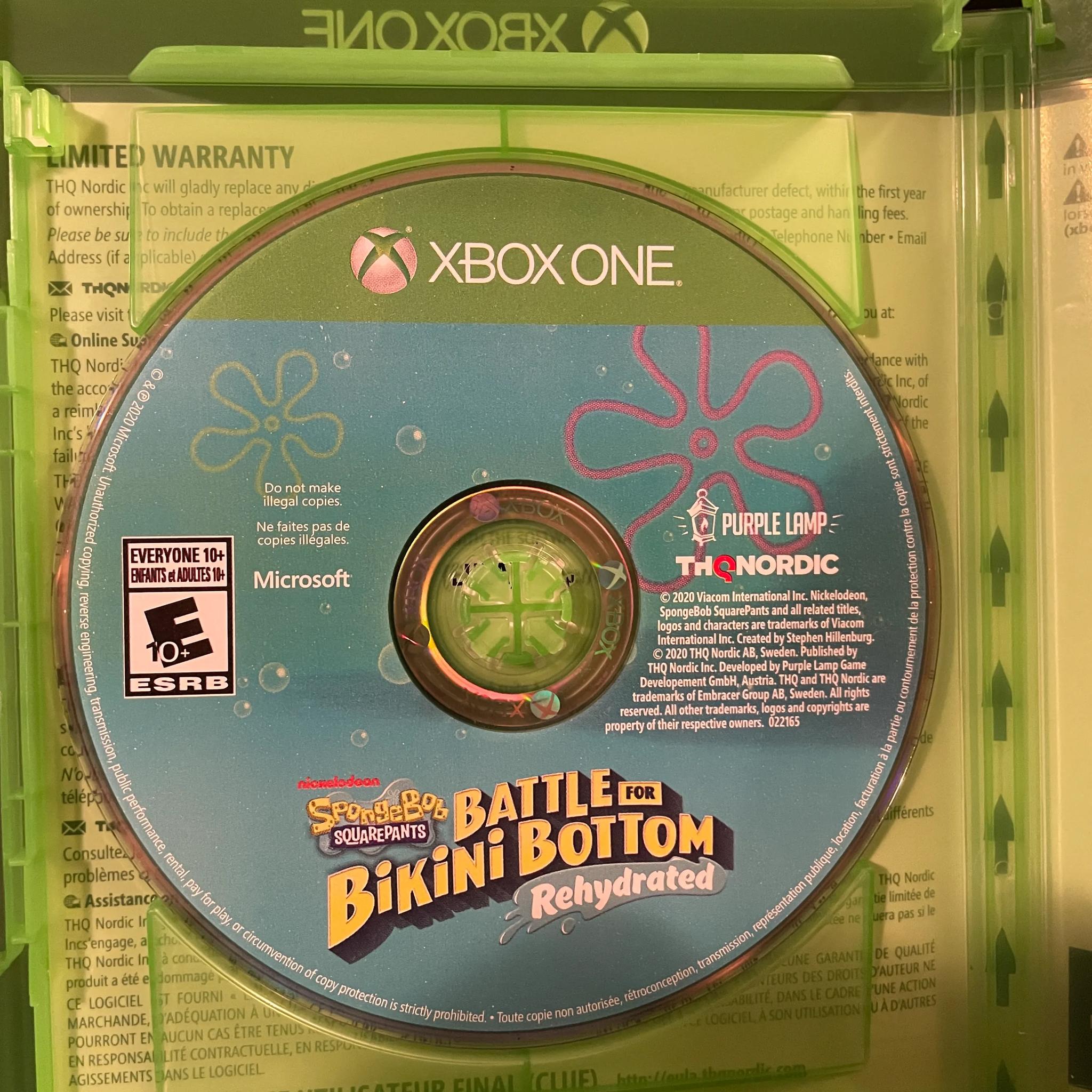 spongebob squarepants battle for bikini bottom rehydrated xbox one