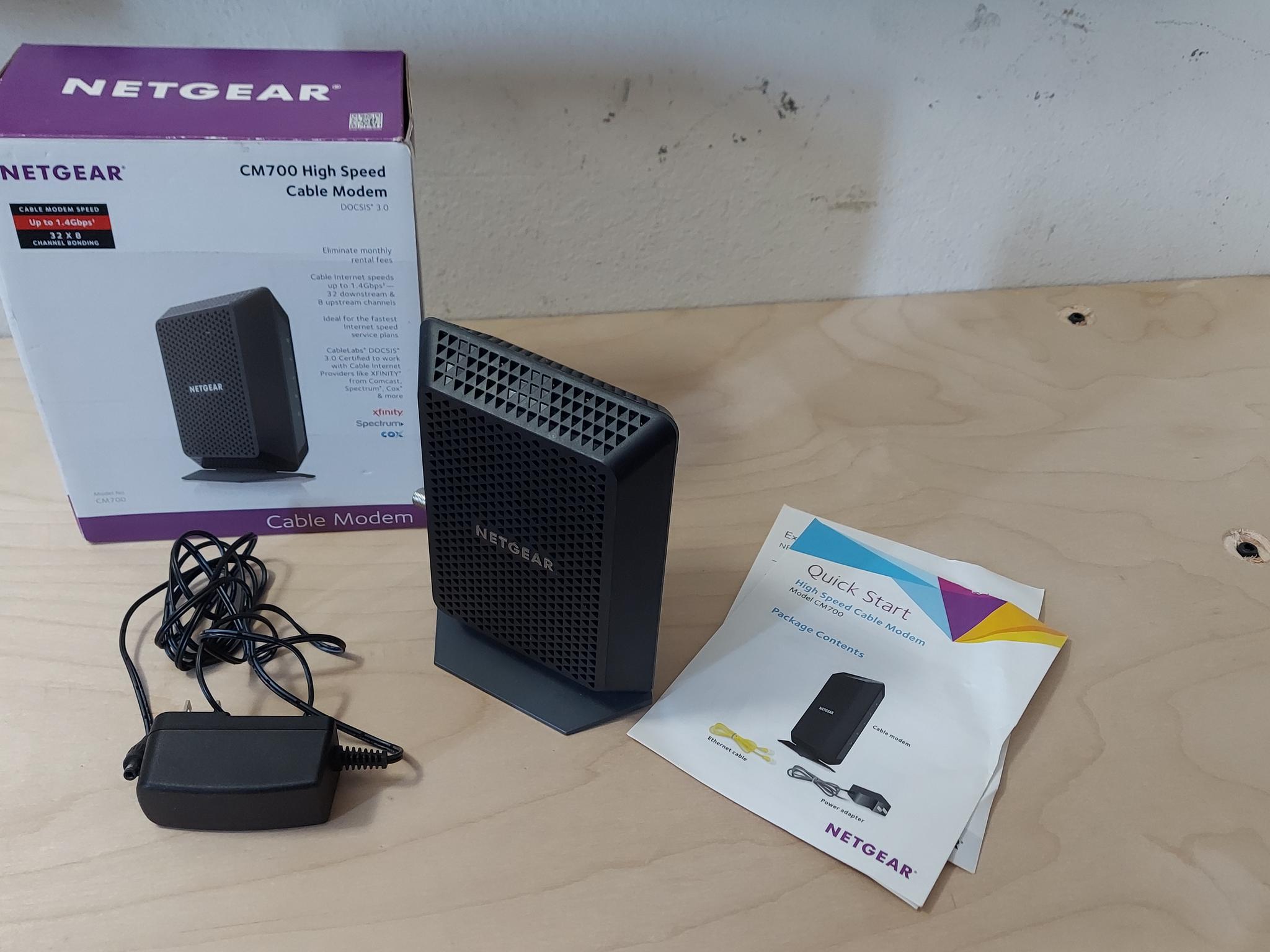 NETGEAR Cable Modem CM700 - Compatible with All Cable Providers Xfinity, Spectrum, Cox | DOCSIS 3.0